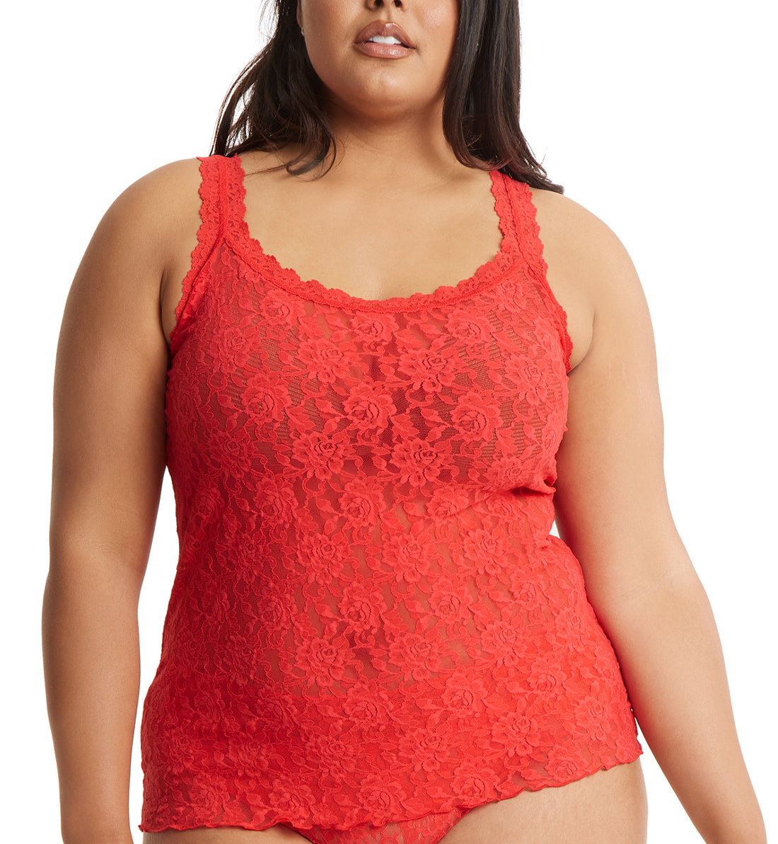 Hanky Panky Signature Lace Unlined Camisole PLUS (1390LX),1X,Deep Sea Coral - Deep Sea Coral,1X