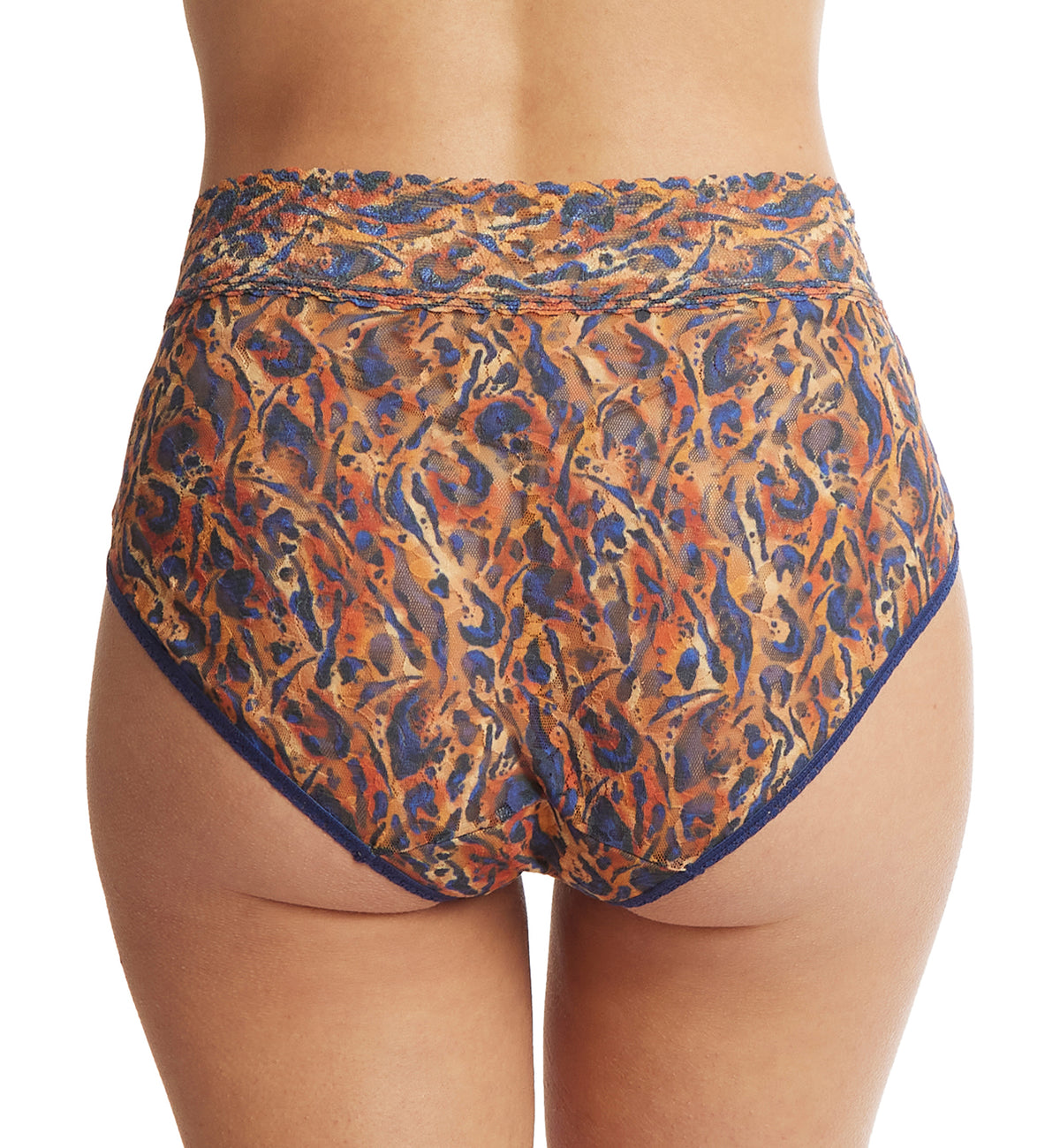 Hanky Panky Signature Lace Printed French Brief (PR461),Small,Wild About Blue - Wild About Blue,Small