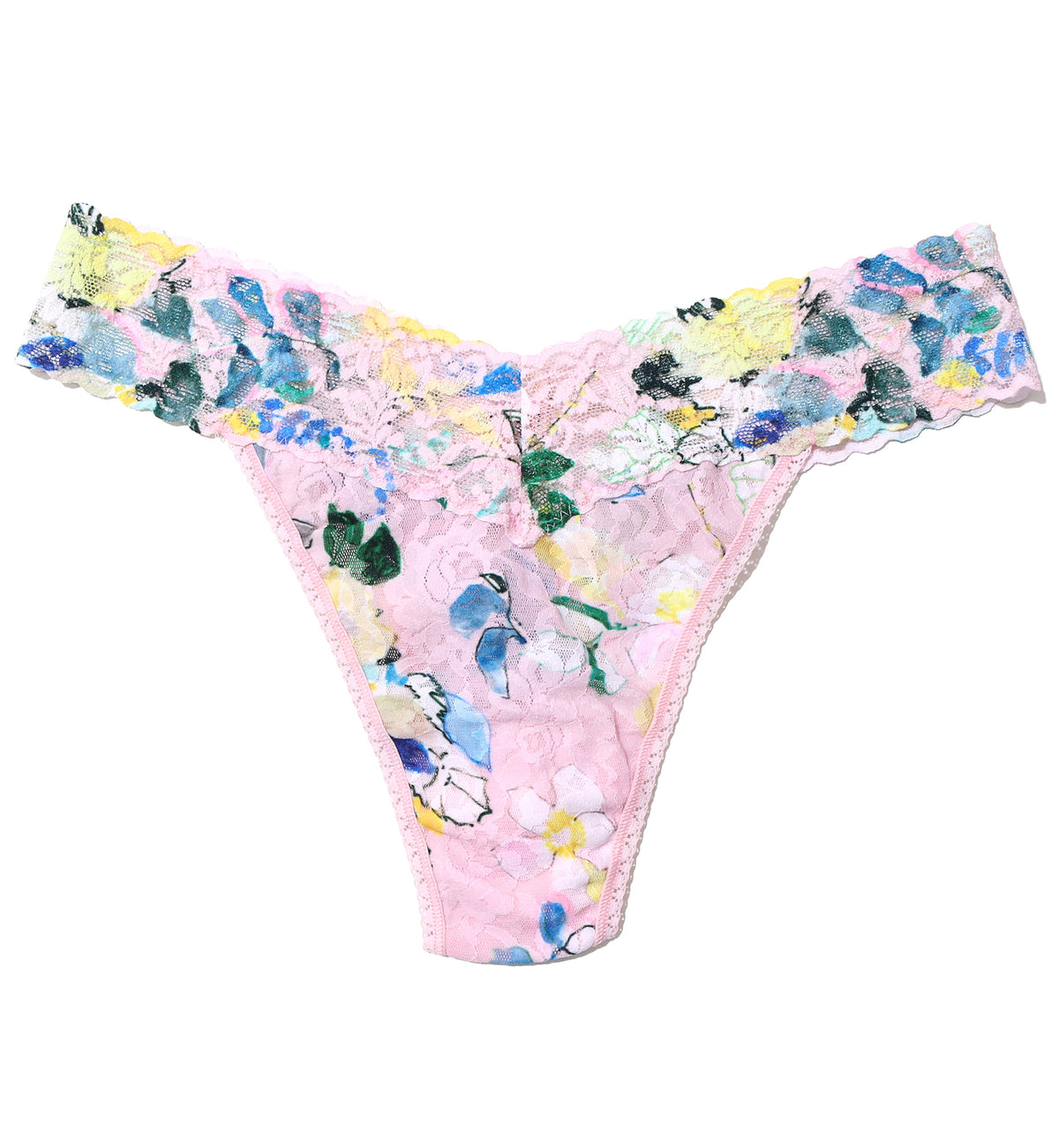 Hanky Panky Signature Lace Printed Original Rise Thong (PR4811P),Cannes You Believe It - Cannes You Believe It,One Size