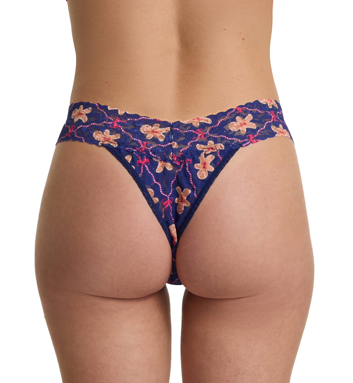 Hanky Panky Signature Lace Printed Original Rise Thong (PR4811P),Cookie Cutter - Cookie Cutter,One Size