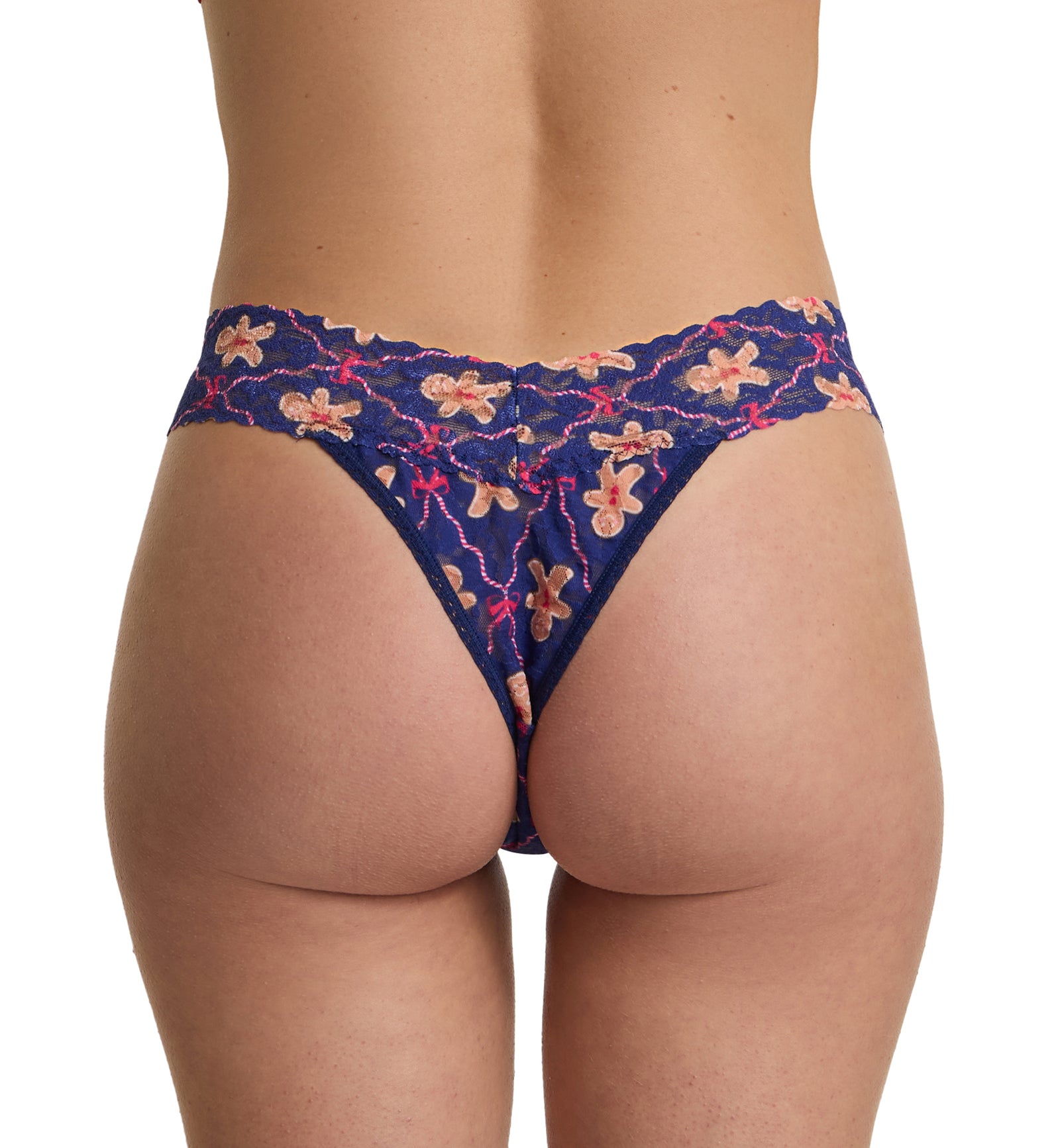 Hanky Panky Signature Lace Printed Original Rise Thong (PR4811P),Cookie Cutter - Cookie Cutter,One Size