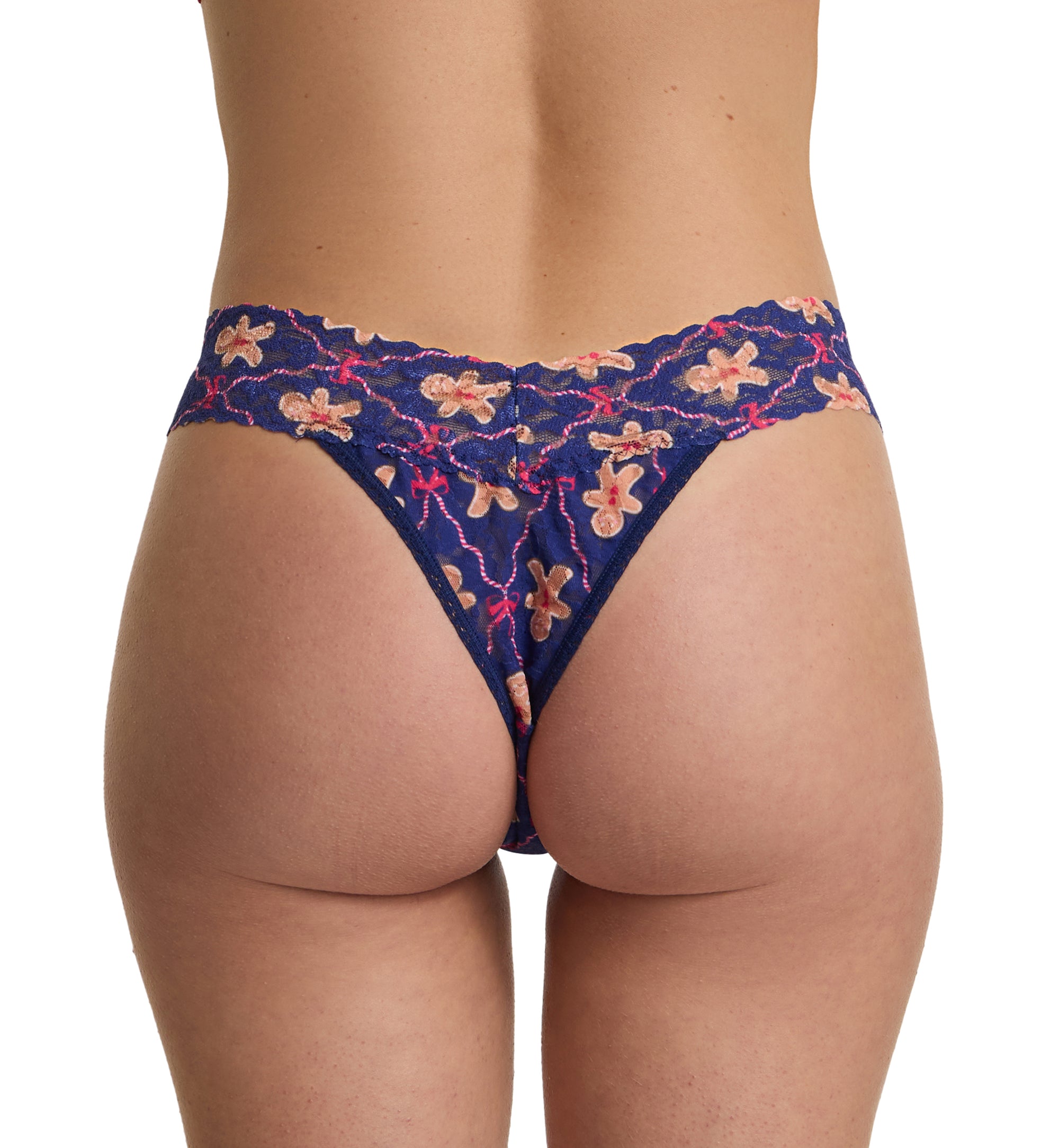 Hanky Panky Signature Lace Printed Original Rise Thong (PR4811P),Cookie Cutter - Cookie Cutter,One Size