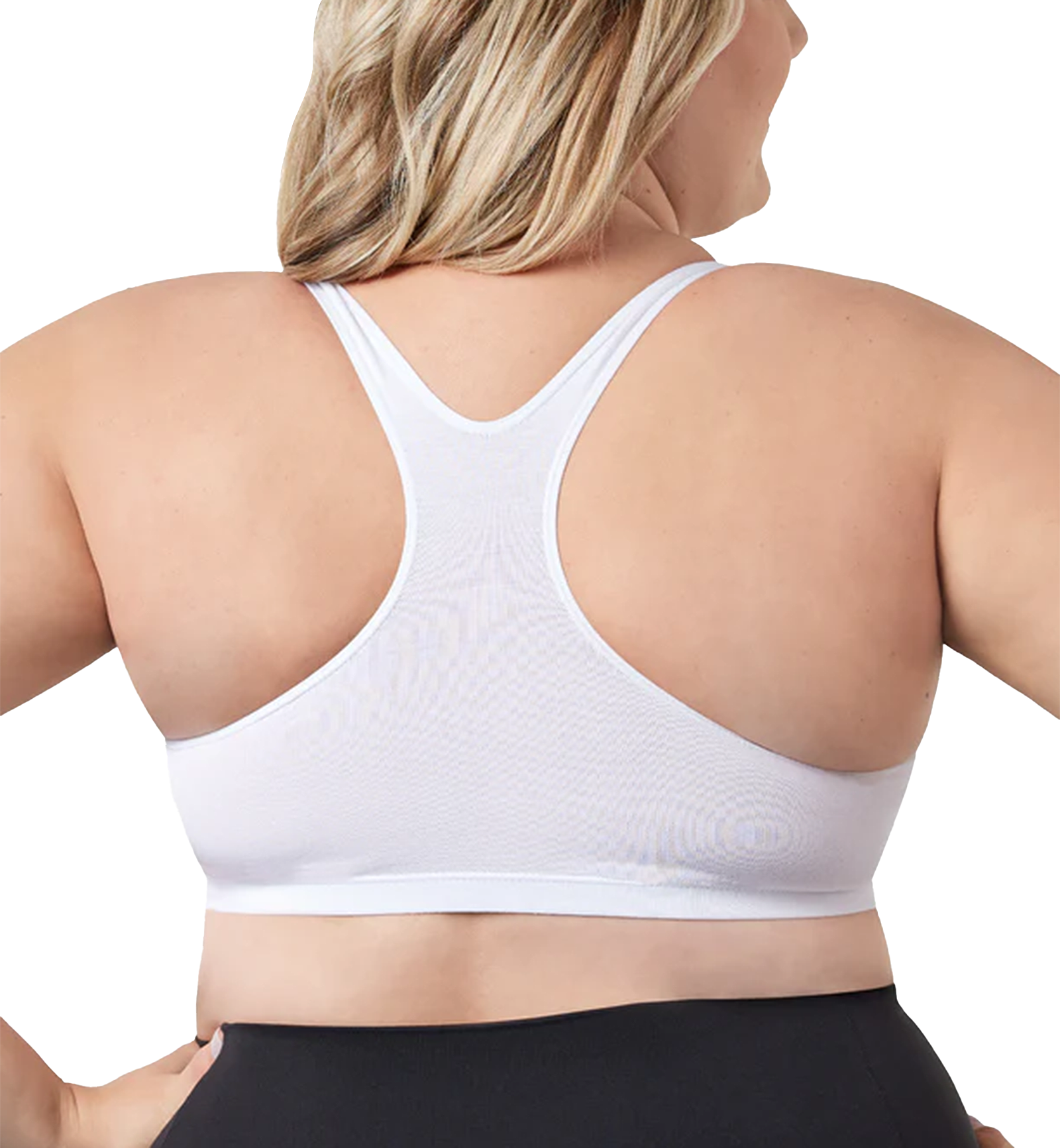 Leading Lady Serena Wirefree Racerback Sports Bra (514),38 B/C/D,White - White,38 B/C/D
