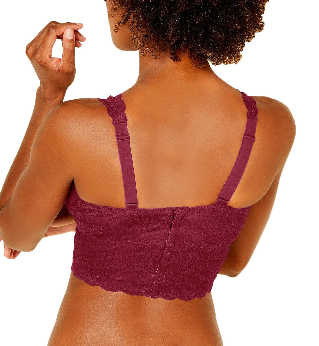 Cosabella Never Say Never CURVY Plungie Longline Bralette (NEVER1385),XS,Vino - Vino,XS