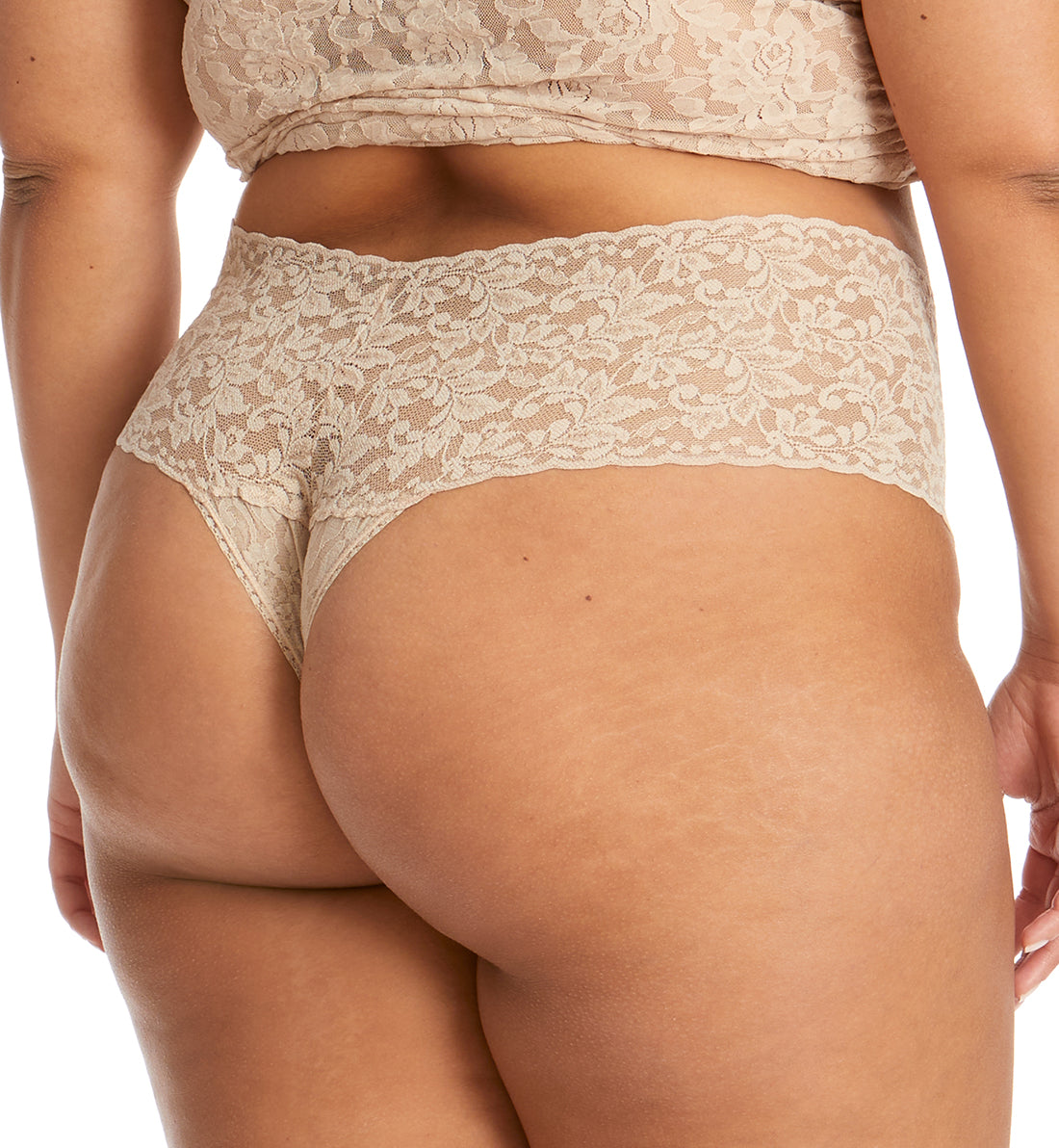 Hanky Panky Plus Size Retro Lace Thong (9K1926X),Chai - Chai,Plus Size
