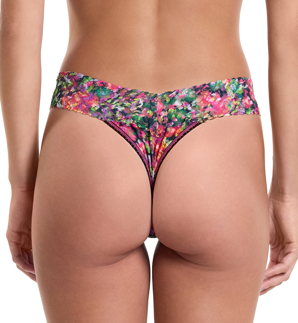 Hanky Panky Signature Lace Printed Original Rise Thong (PR4811P),Celebration - Celebration,One Size