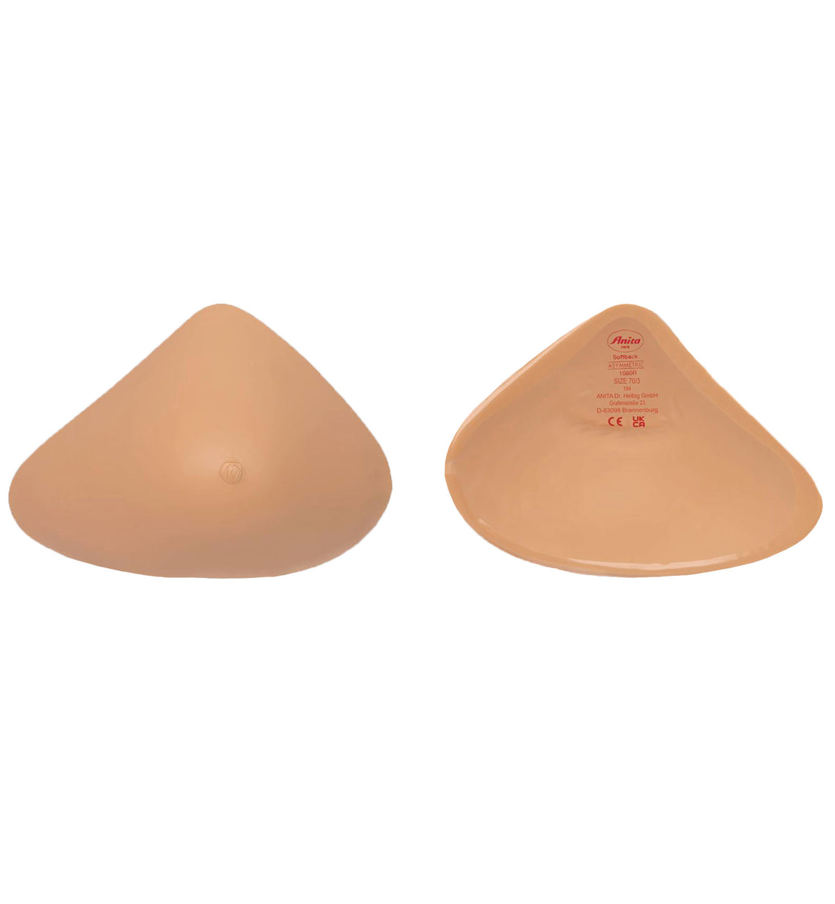 Anita Care Softback Asymmetric Double Layer Breast Form (1080R),Size 8,Right - Right,8