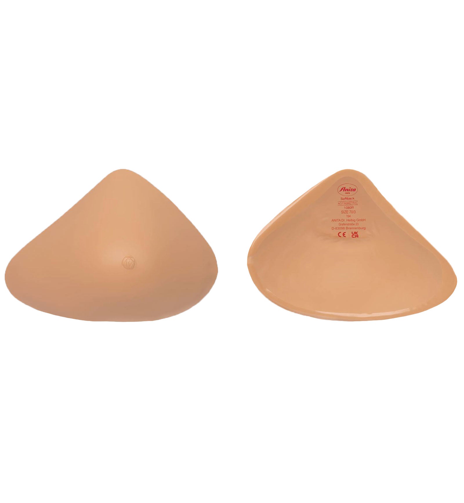 Anita Care Softback Asymmetric Double Layer Breast Form (1080R),Size 7,Right - Right,7