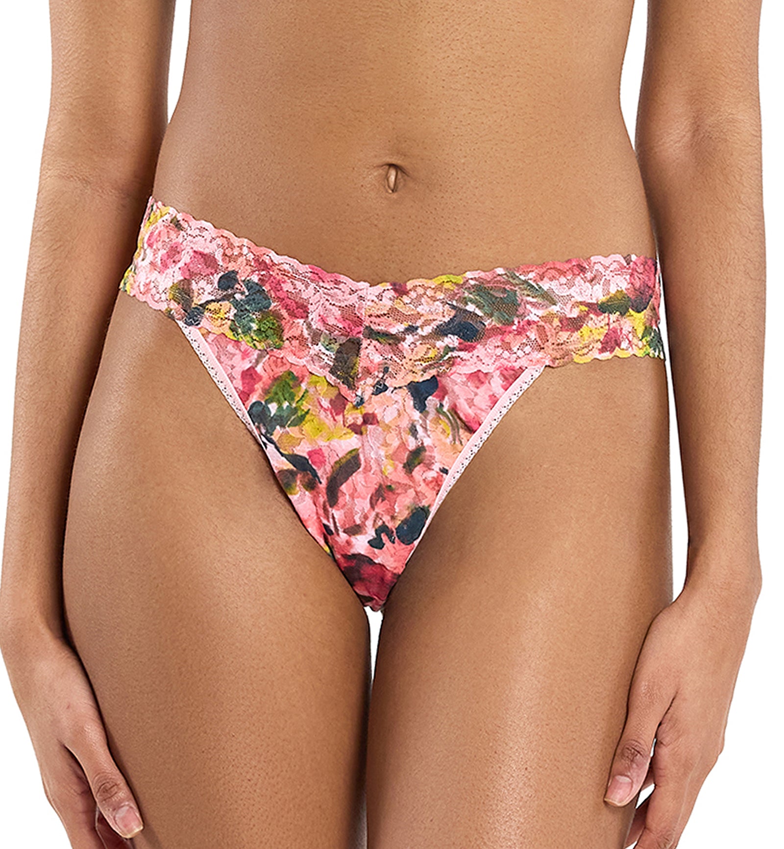 Hanky Panky Signature Lace Printed Original Rise Thong (PR4811P),Masterpiece - Masterpiece,One Size