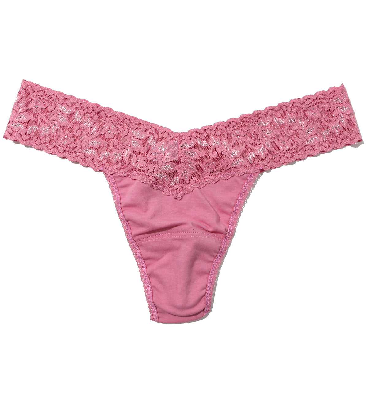 Hanky Panky Cotton Low Rise Thong (891581),Chateau Rose - Chateau Rose,One Size