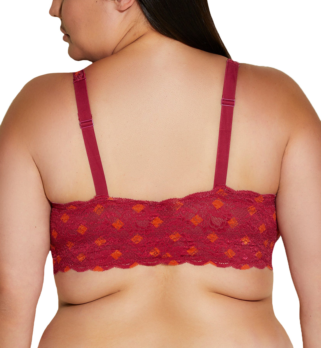 Cosabella Never Say Never Printed SUPER CURVY Sweetie Bralette (NEVEP1322),XS,Diamond Deep Ruby - Diamond Deep Ruby,XS