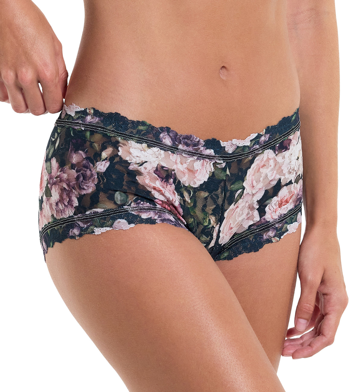 Hanky Panky Signature Lace Printed Boyshort (PR4812P),XS,Romantique - Romantique,XS