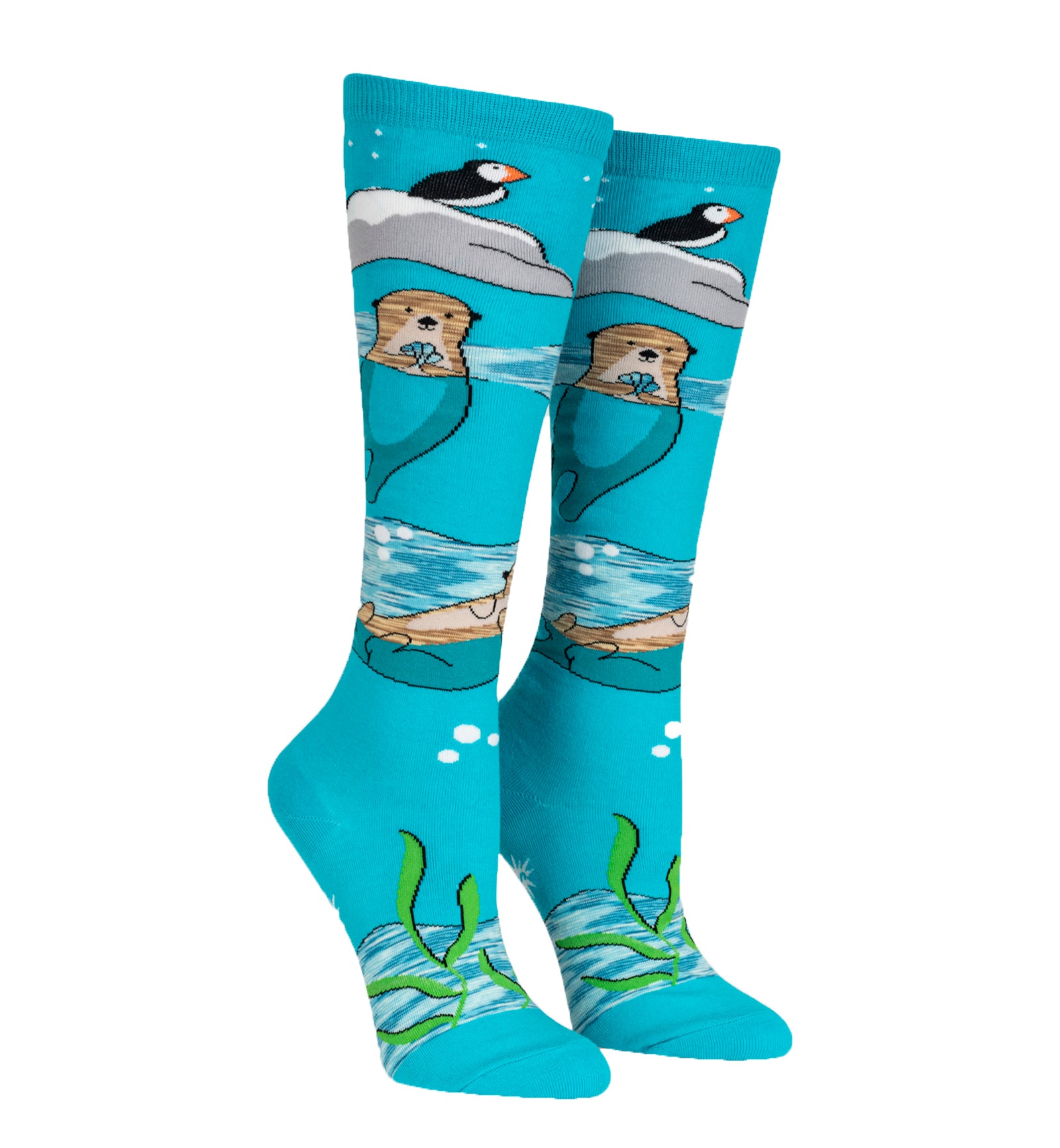 SOCK it to me Unisex Knee High Socks (F0627),Plays Well With Otters - Plays Well With Otters,One Size