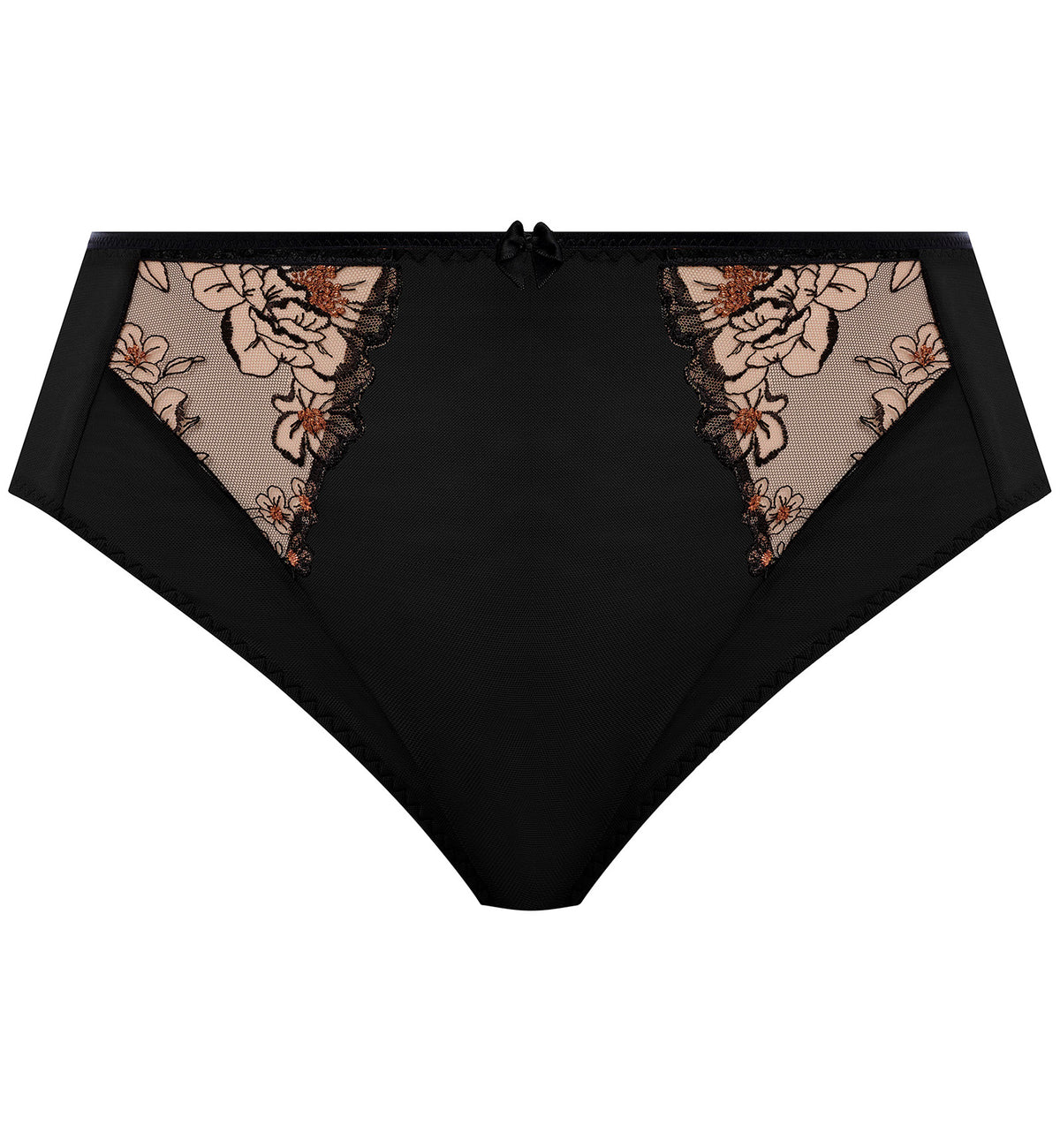 Elomi Teagan Matching High Leg Brief (302653),Small,Black/Almond - Black/Almond,Small