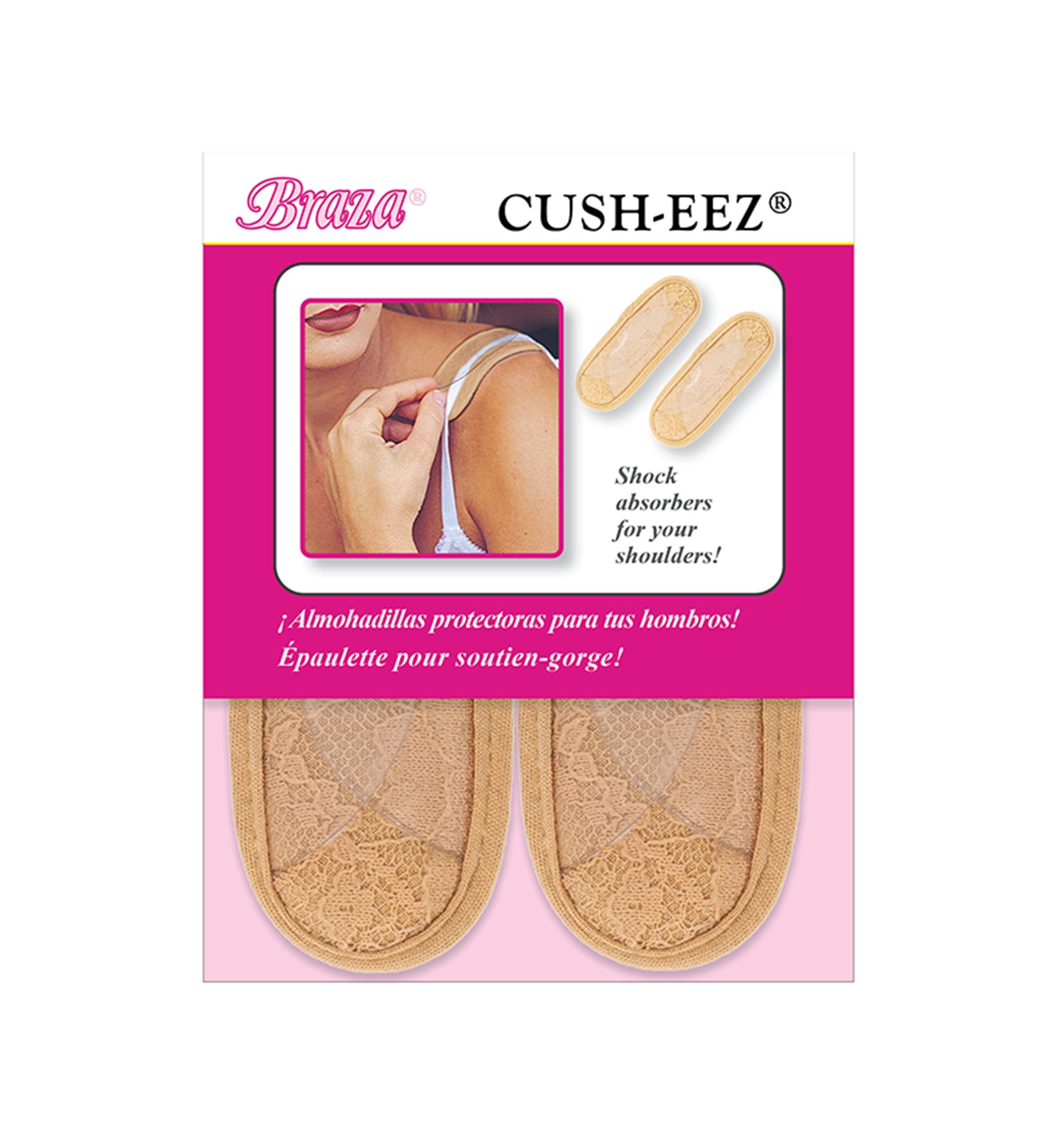 Braza Cush-eez Plush Bra Strap Cushions (40002) - Beige