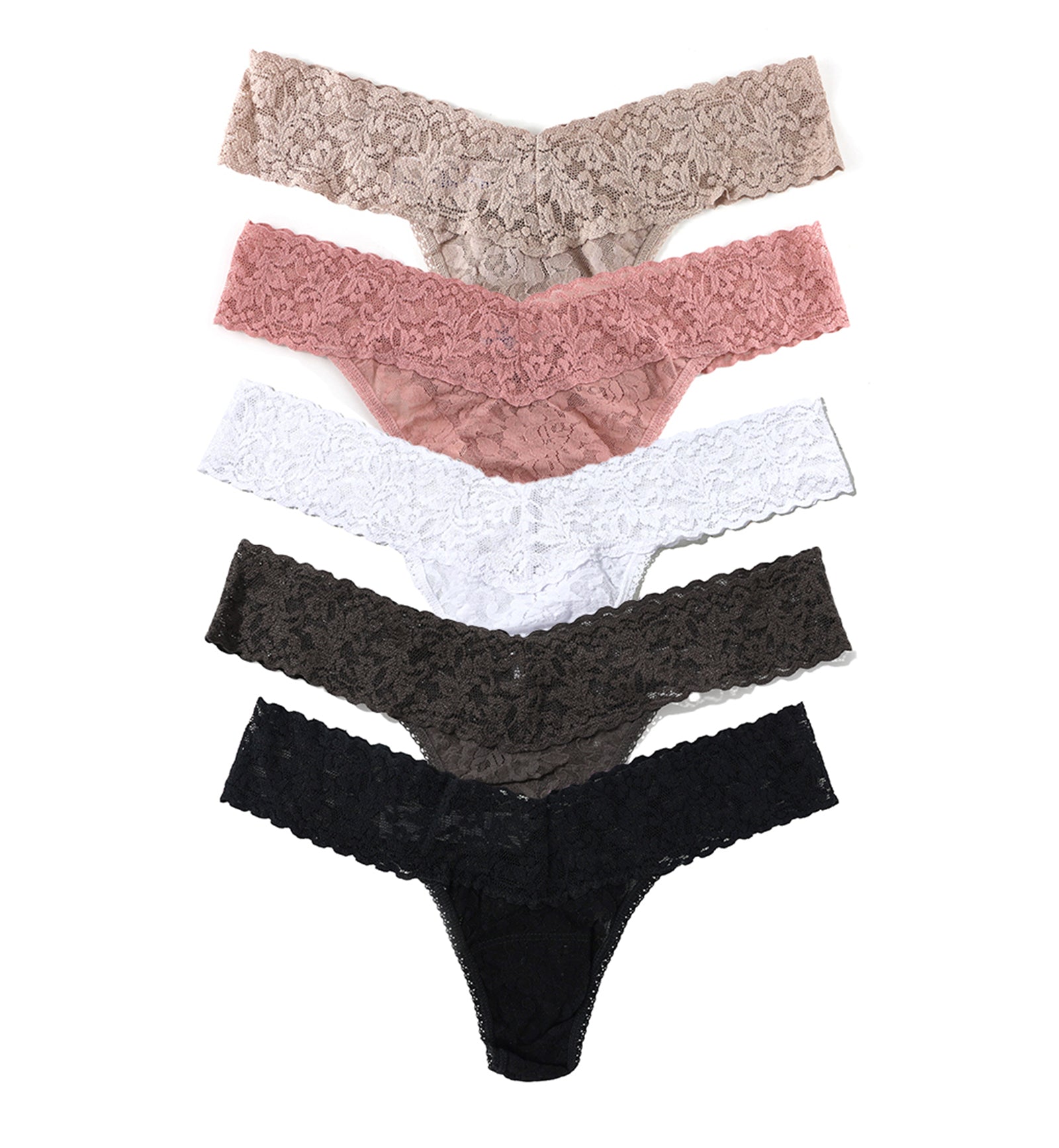 Hanky Panky 5-PACK Signature Lace Low Rise Thong (49115PK),TSGD - TSGD,One Size
