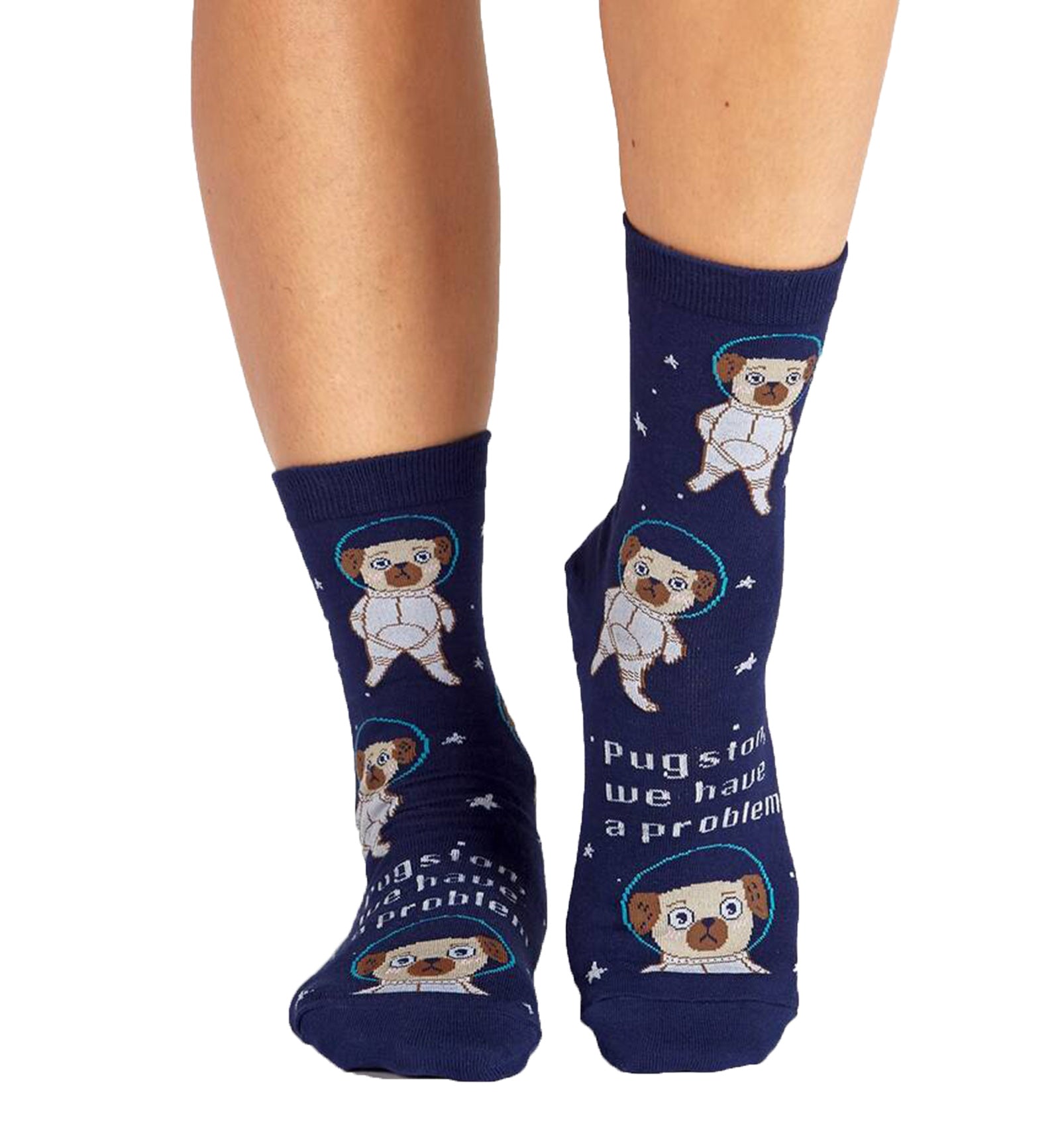 SOCK it to me Women's Crew Socks (w0189),Pugston, We Have A Problem - Pugston We Have A Problem,One Size