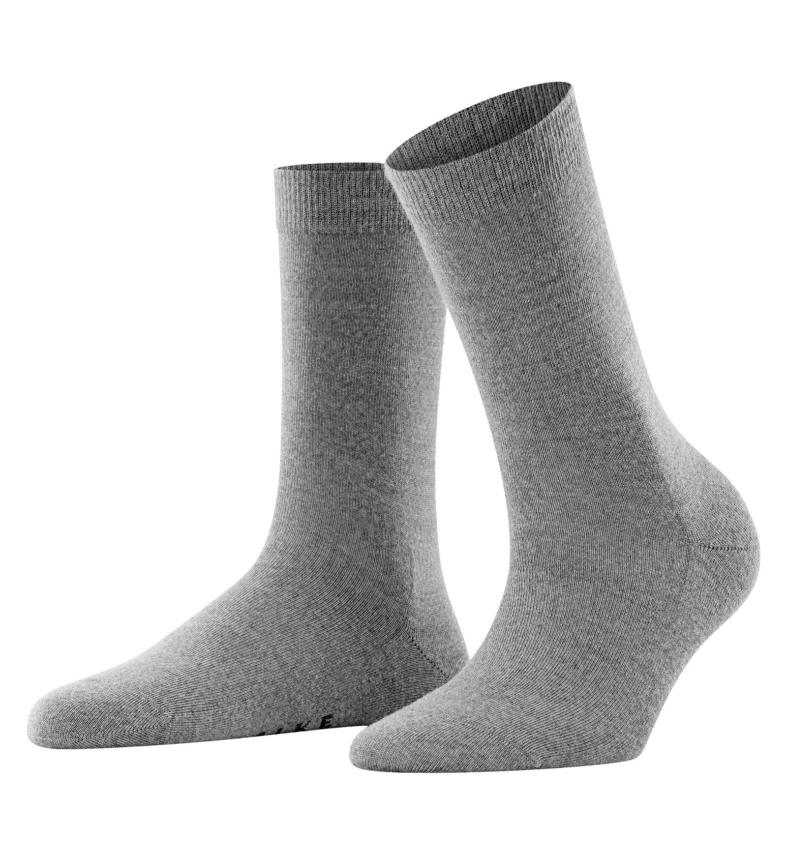 FALKE Softmerino Crew Socks (47488),6.5/7.5,Light Grey Melange - Light Grey Melange,6.5/7.5
