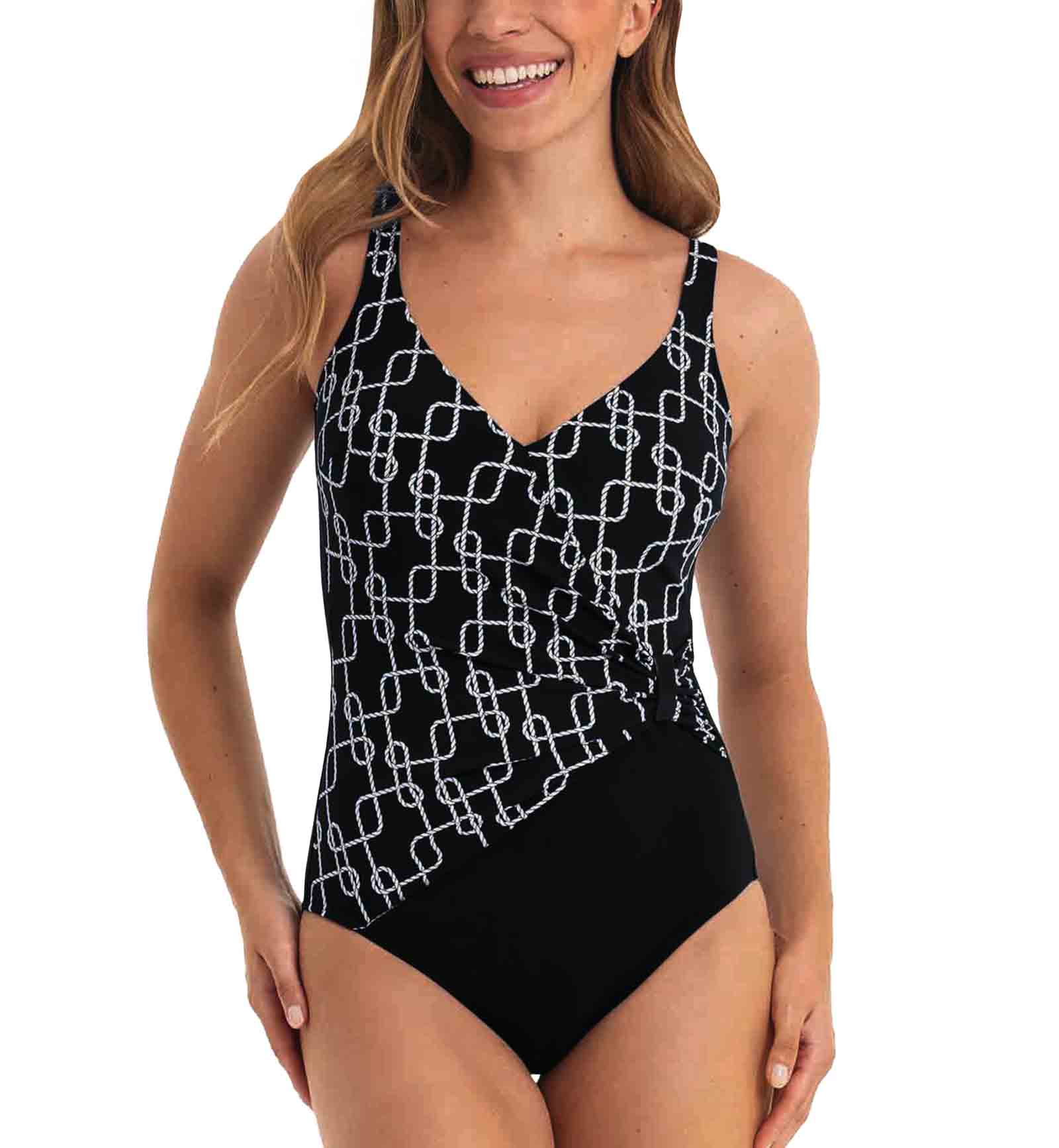Anita Elegance Charm Elea One-Piece Swimsuit (7339),38E,Black/White - Black/White,38E