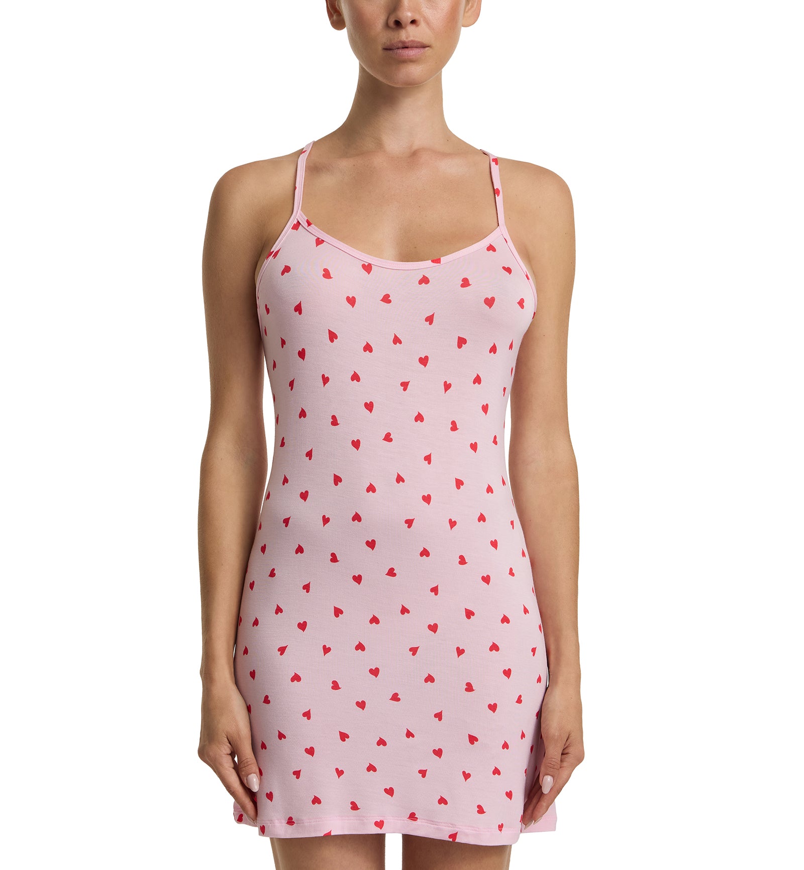 Hanky Panky Unwind Modal Sleep Chemise (635702),Small,So In Love - So In Love,Small