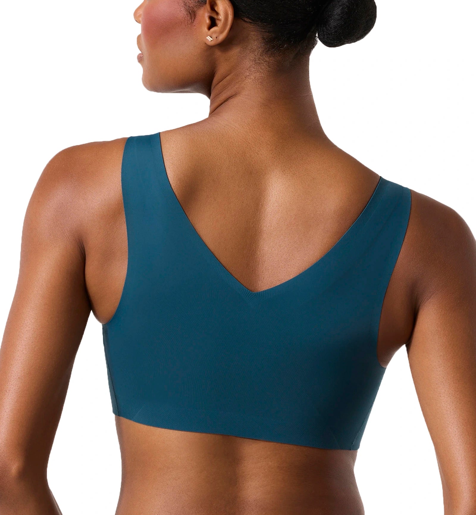 Evelyn & Bobbie DEFY V-Neck Bralette w/ Removable Pads (1833),Small,Deep Tide - Deep Tide,Small