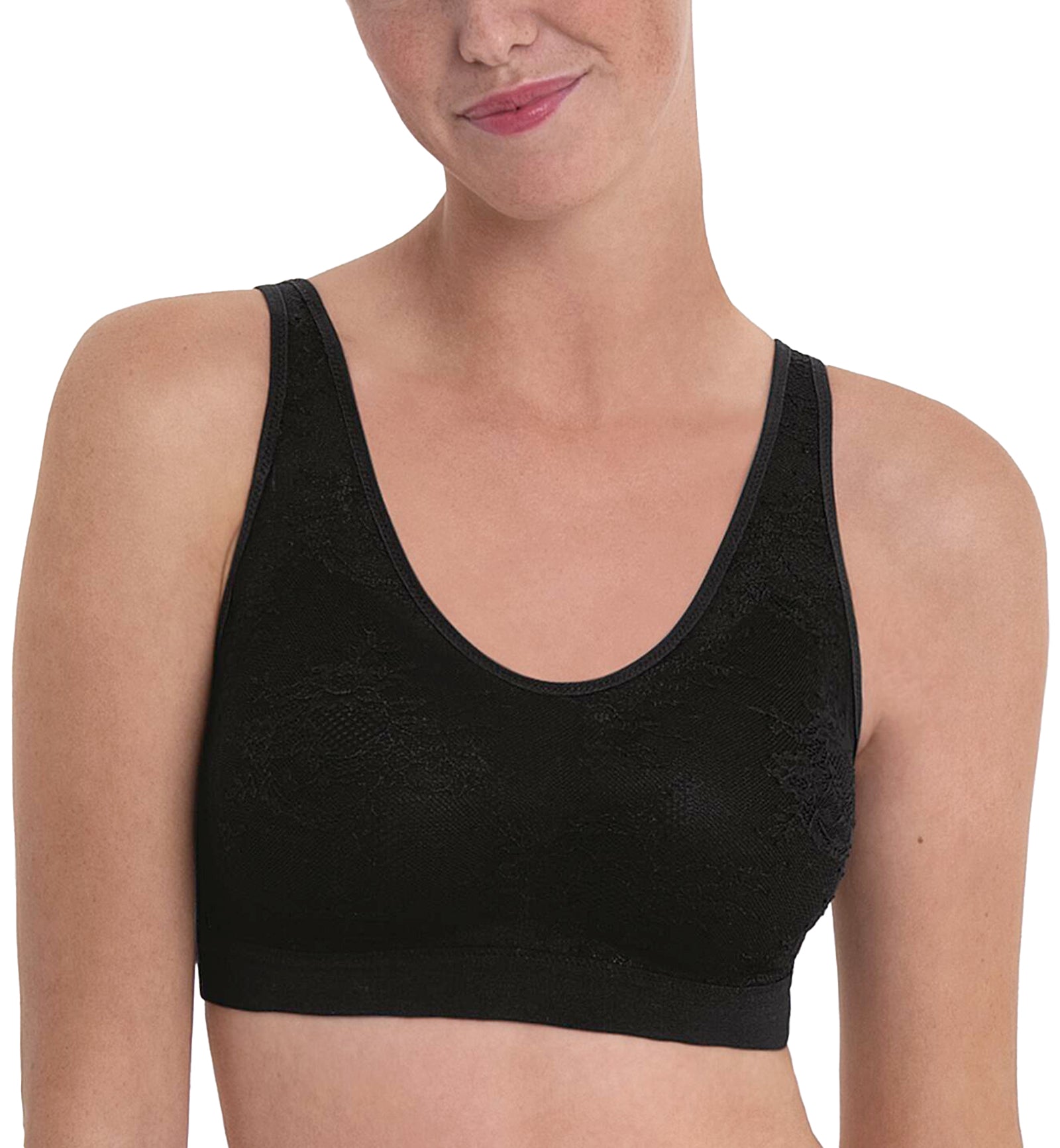 Anita Care Essential Lace Post Mastectomy Bralette (4700X),XS,Black - Black,XS