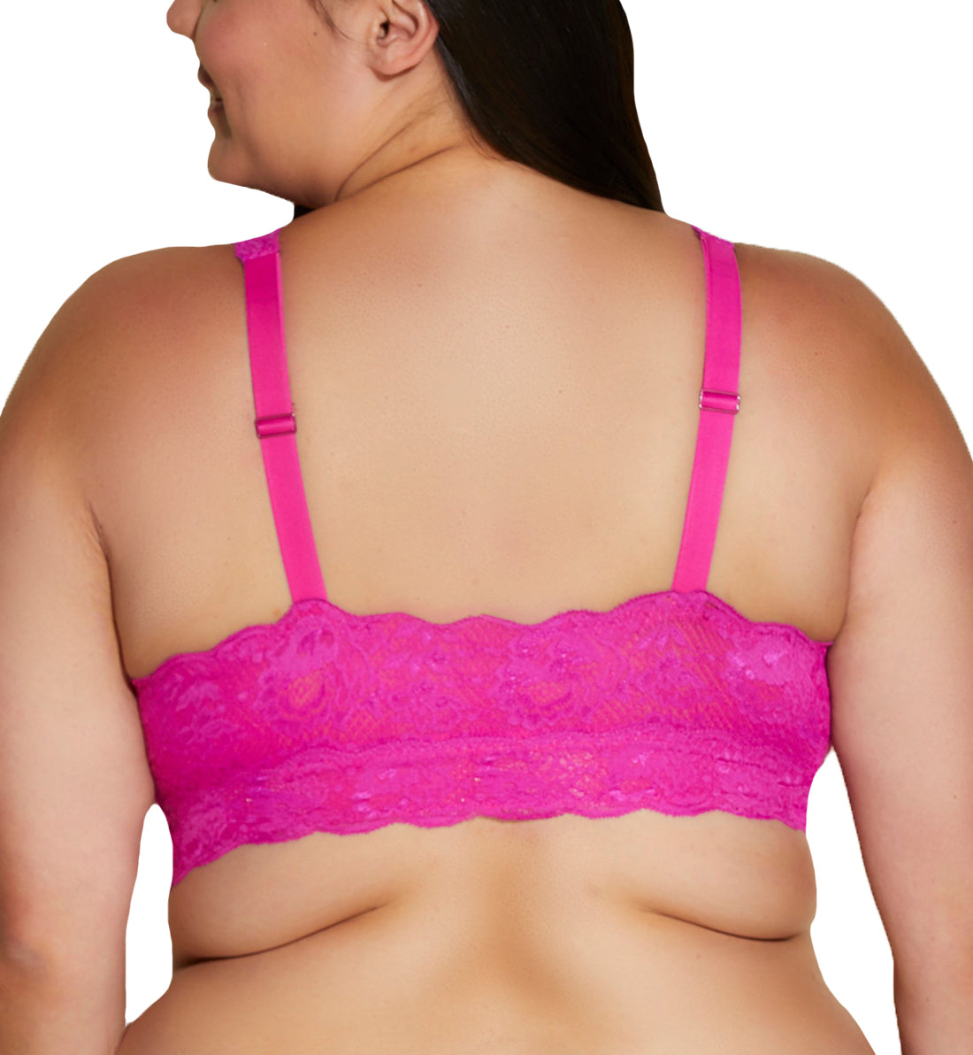 Cosabella NSN Ultra CURVY Plungie Longline Bralette (NEVER1388),XS,Cape Fuchsia - Cape Fuchsia,XS