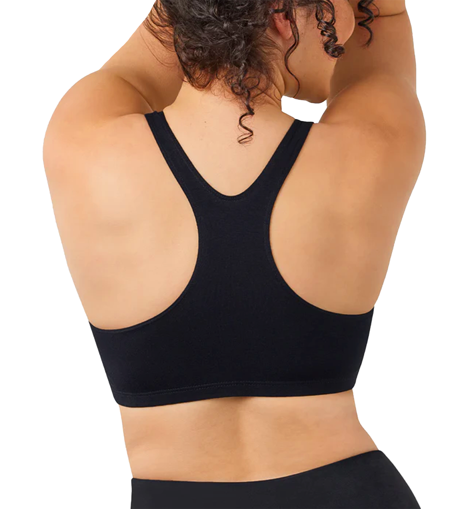 Leading Lady Serena Wirefree Racerback Sports Bra (514),38 B/C/D,Black - Black,38 B/C/D