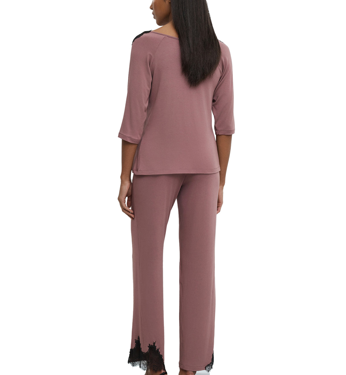 effetto Bamboo Enigma PJ 3/4 Shirt and Pants Set (03338),Small,Ash Rose - Ash Rose,Small