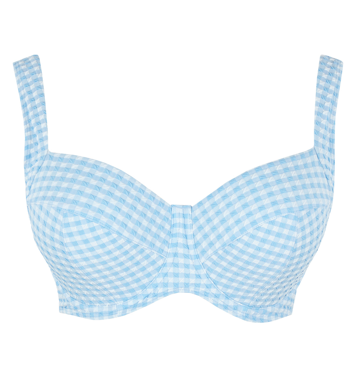 Panache Olivia Full Cup Underwire Bikini Top (SW1722),30DD,Sky Blue Gingham - Sky Blue Gingham,30DD