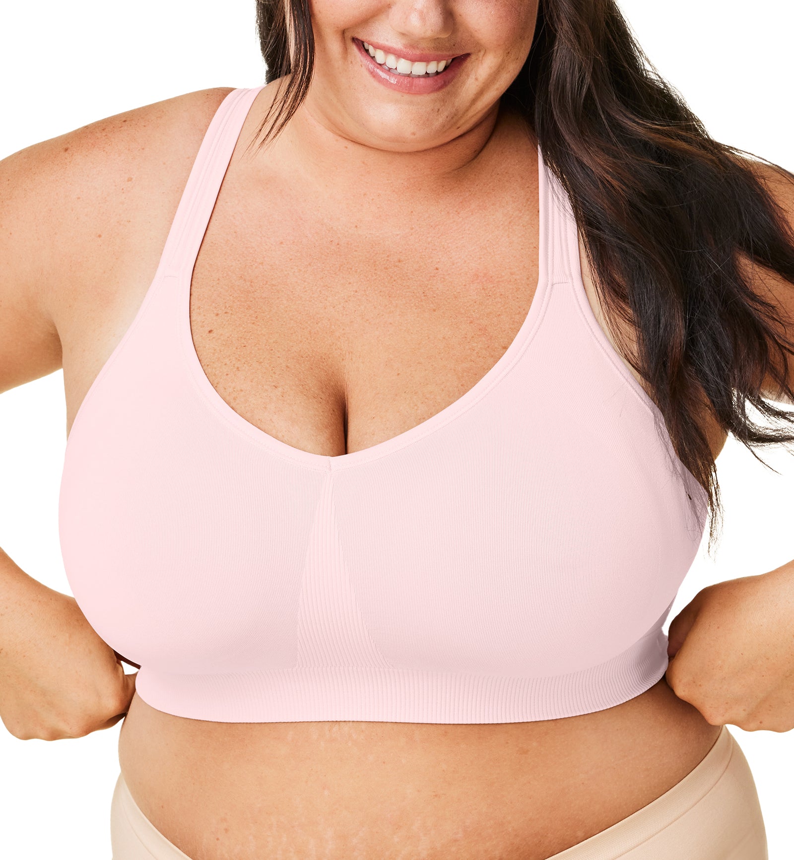 BRAVADO! DESIGNS Everyday Sculpt FULL CUP Wire-Free Bra (11011VFC),Small FC,Chalk Pink - Chalk Pink,Small-Full Cup
