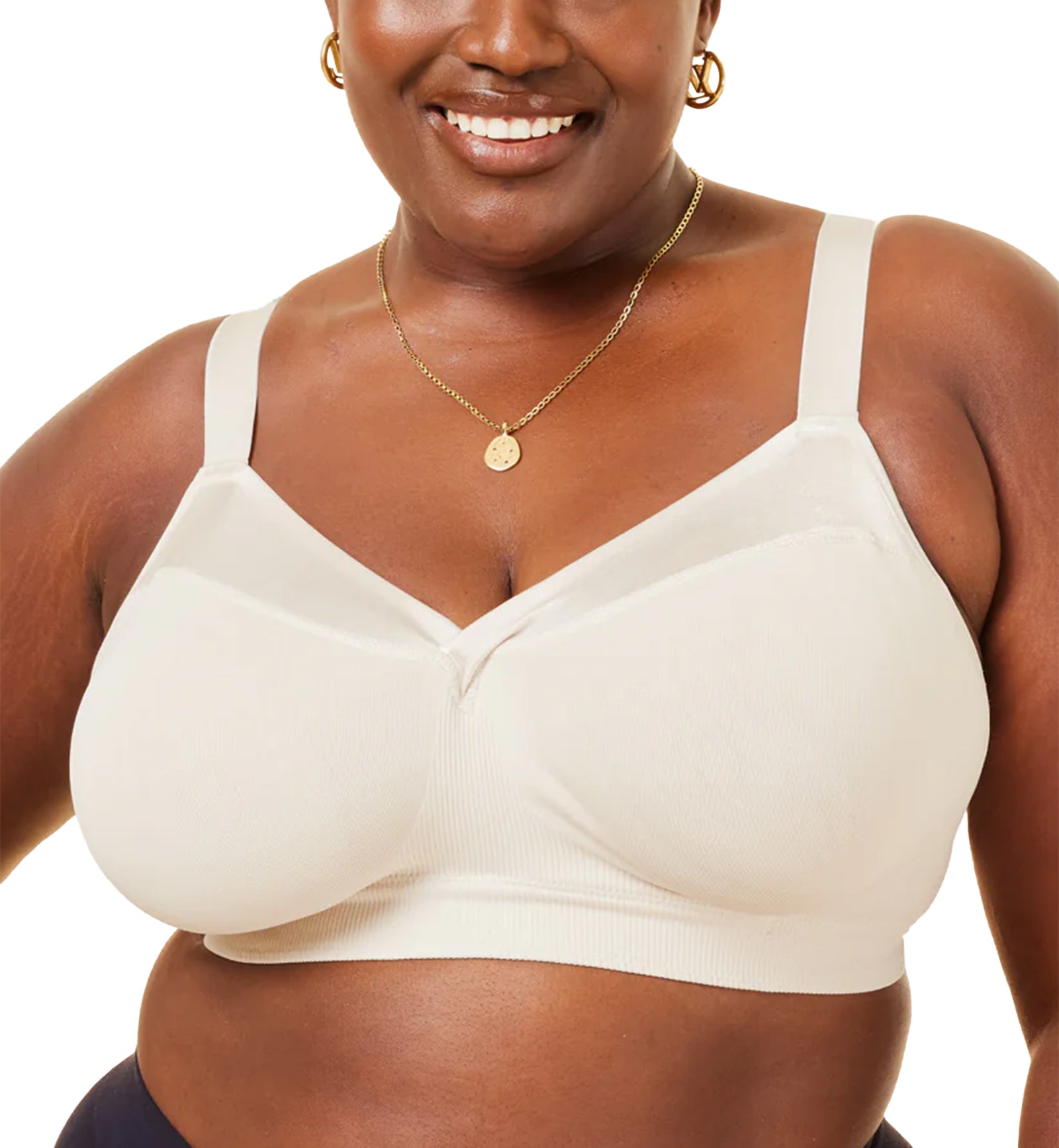 Cake Sugar Candy Posh Fuller Bust Everyday Bralette (28-8017),XS,Stone - Stone,XS