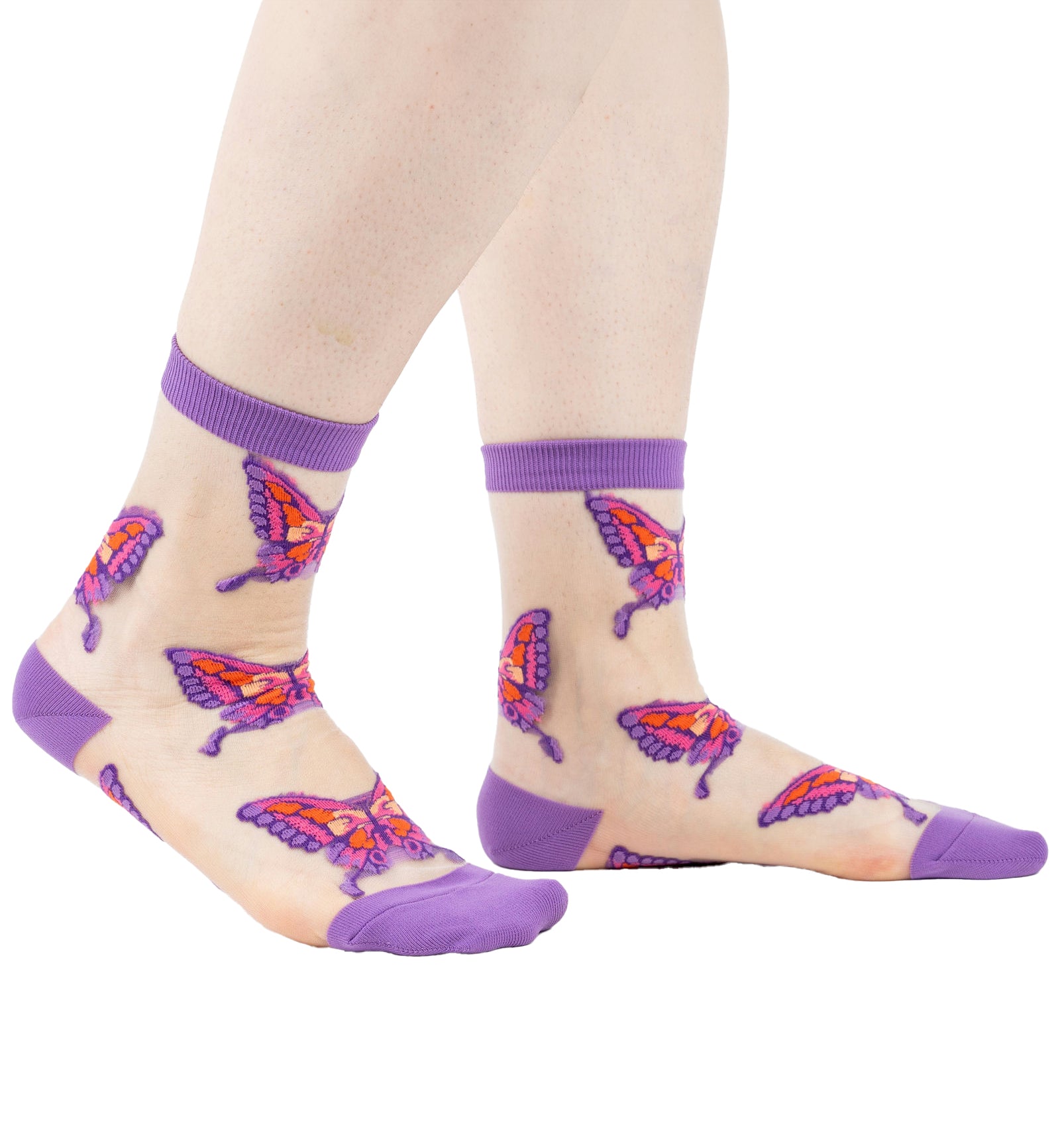 SOCK it to me Sheer Crew Socks (H0001),You are Flutterly Fabulous - You are Flutterly Fabulous,One Size
