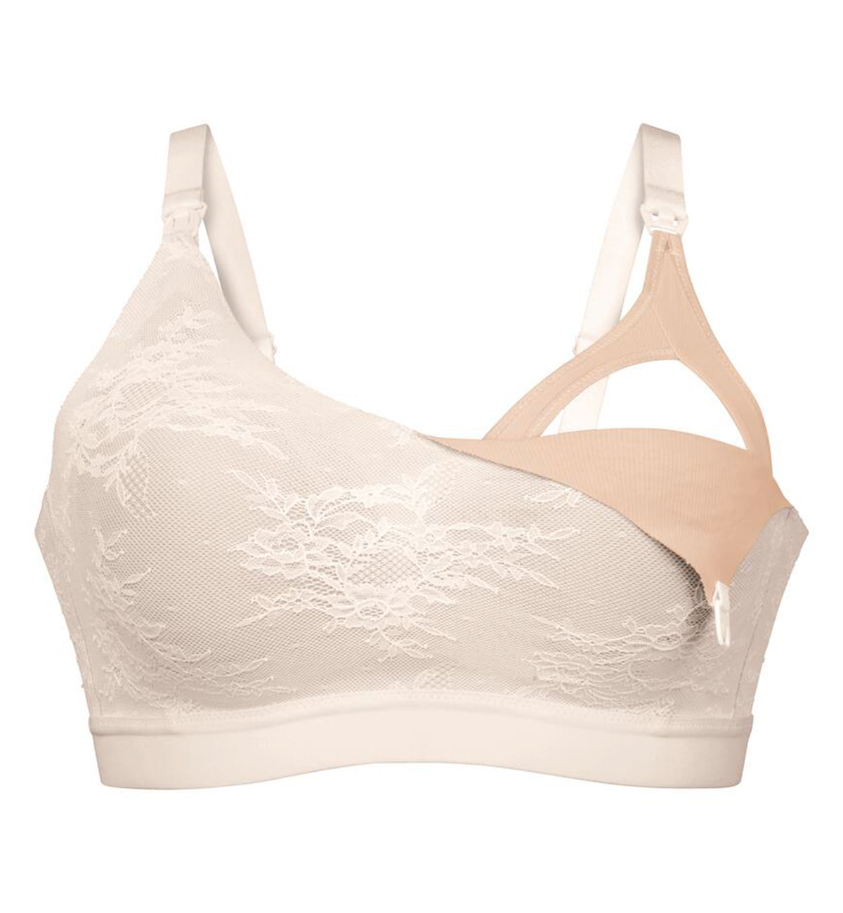 Anita Essential Lace Lightly Padded NURSING Bralette (5057),Small,Crystal - Crystal,Small