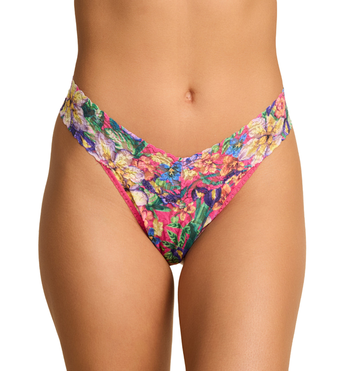 Hanky Panky Signature Lace Printed Original Rise Thong (PR4811P),Radiant - Radiant,One Size