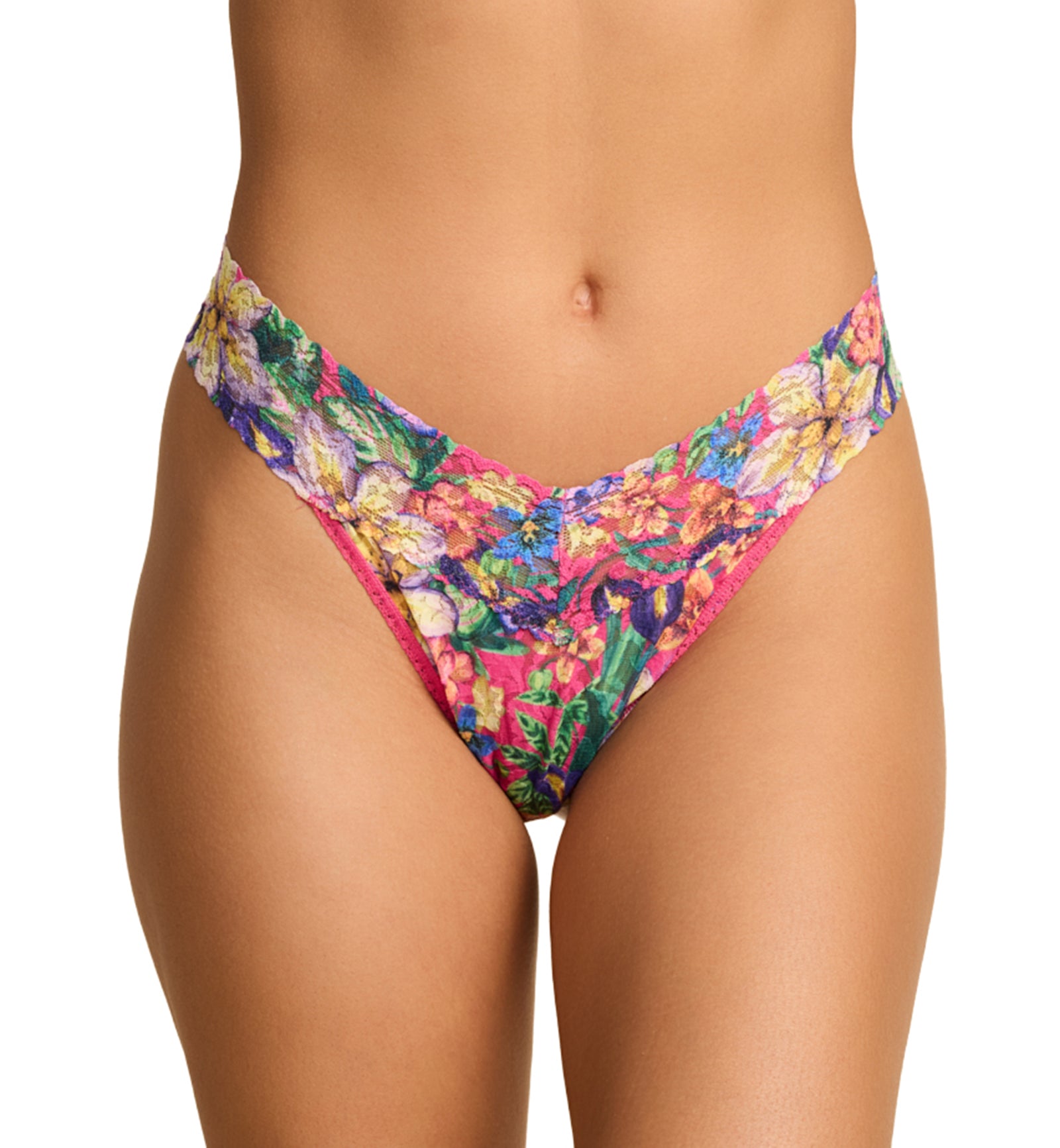 Hanky Panky Signature Lace Printed Original Rise Thong (PR4811P),Radiant - Radiant,One Size