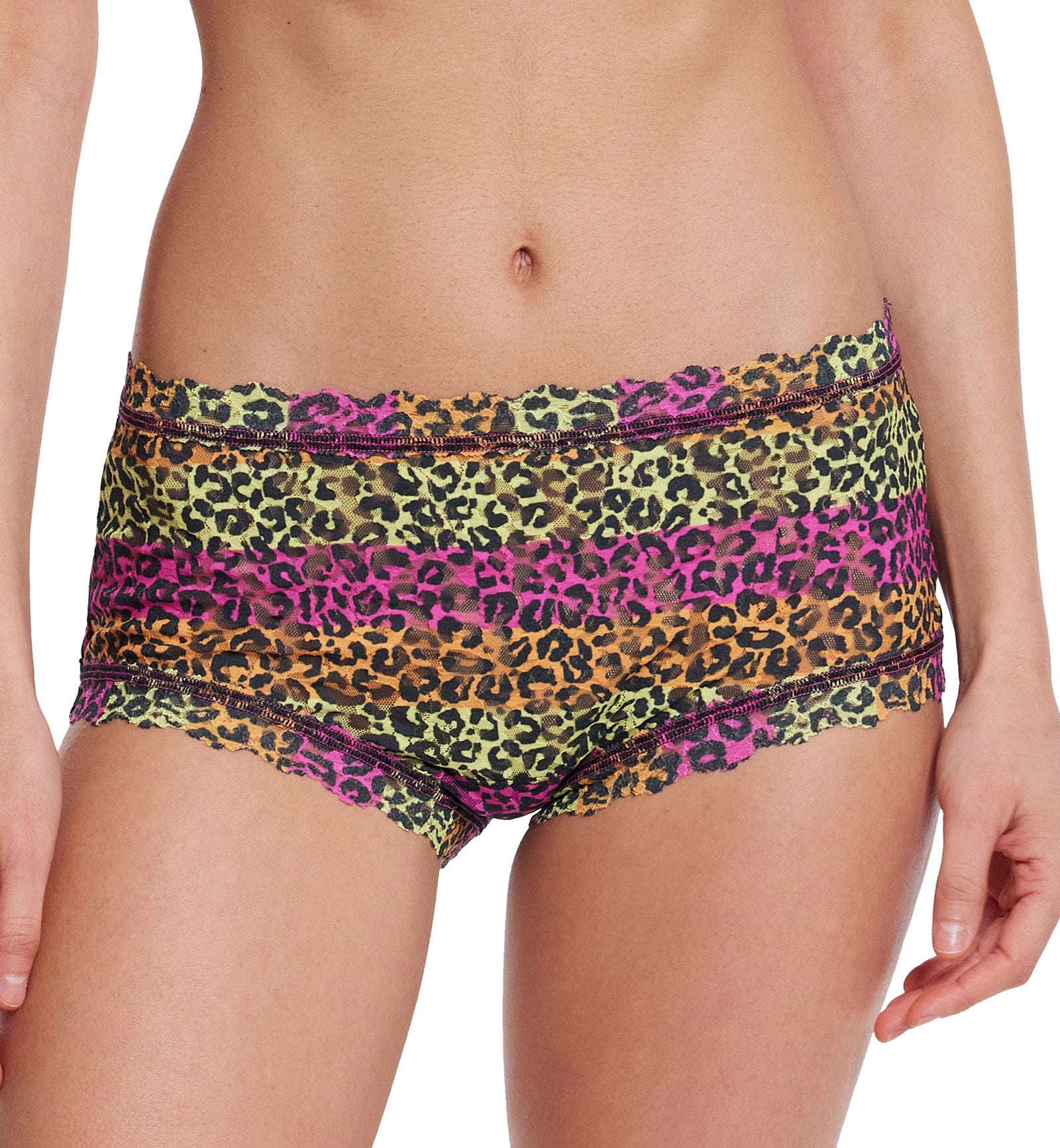 Hanky Panky Signature Lace High Rise Printed Boyshort (PR481292),XS,It's Electric - It's Electric,XS