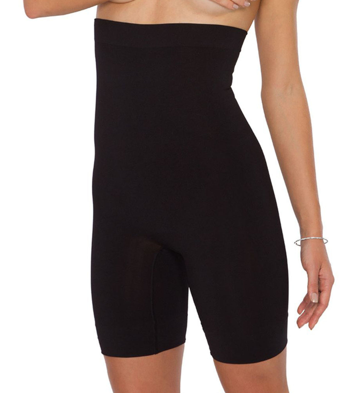 Plie Shapewear Bermuda Abdominal Short (50069),Small,Black - Black,Small