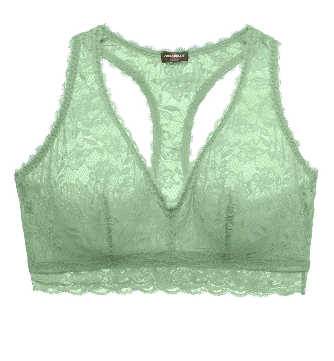 Cosabella NSN SUPER CURVY Racie Racerback Bralette (NEVER1365),XS,Ghana Green - Ghana Green,XS