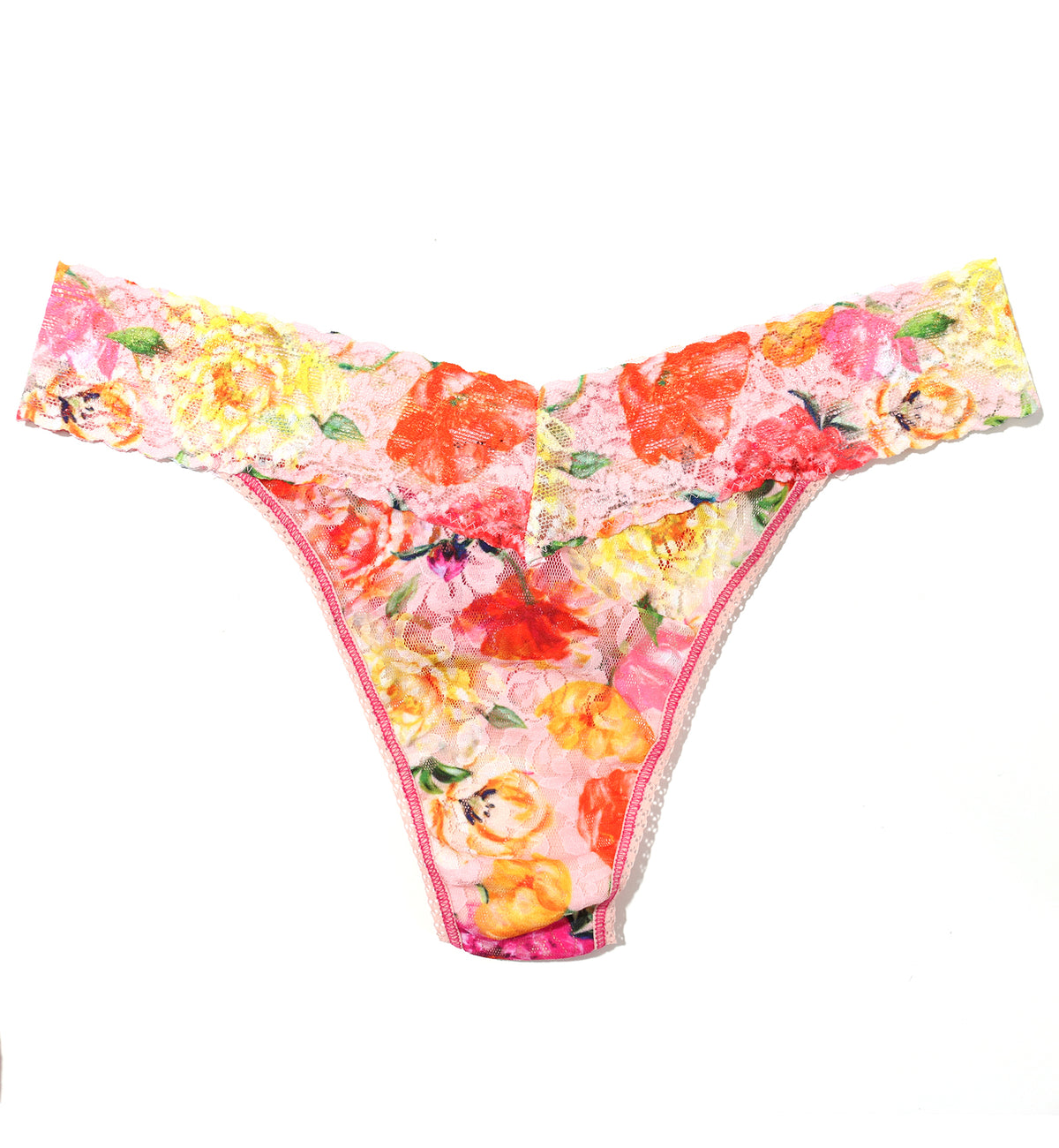 Hanky Panky Signature Lace Printed Original Rise Thong (PR4811P),Bring Me Flowers - Bring Me Flowers,One Size