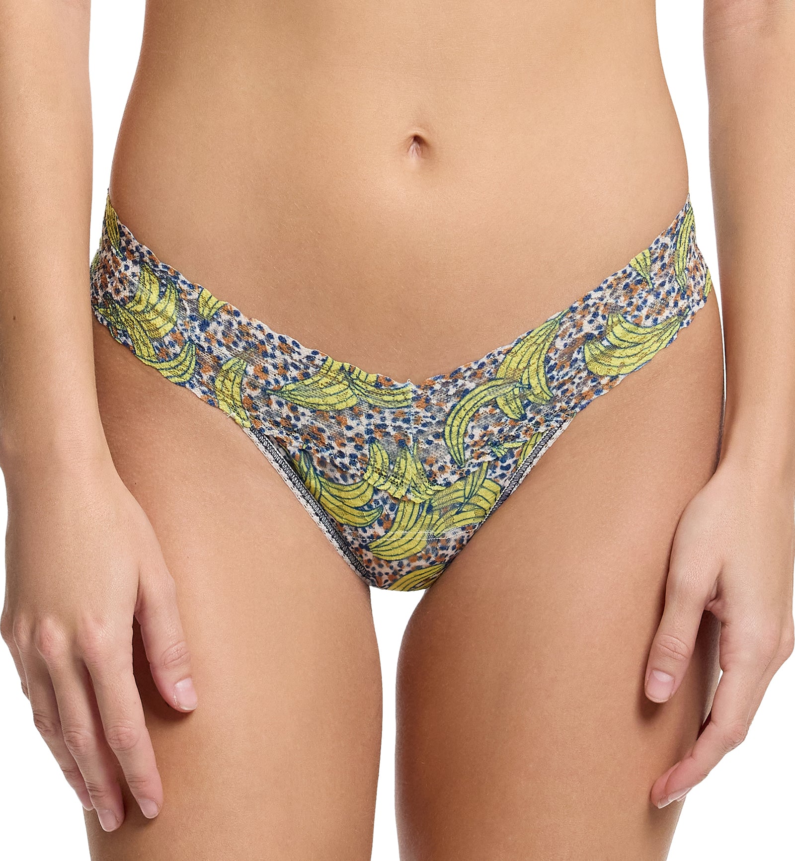 Hanky Panky Signature Lace Printed Low Rise Thong (PR4911P),Pick Me - Pick Me,One Size