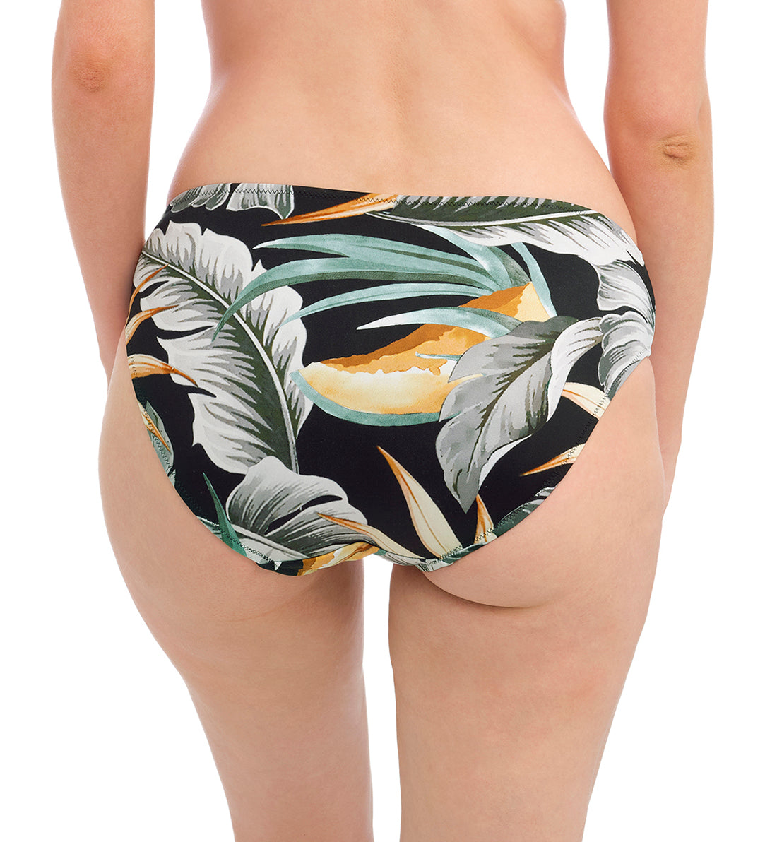 Fantasie Bamboo Grove Mid Rise Swim Brief (501672),Small,Jet - Jet,Small