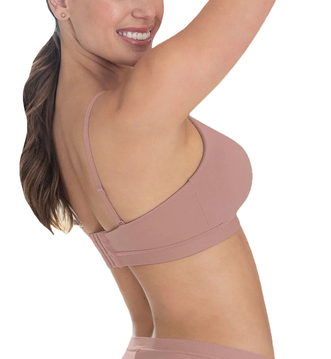 Leonisa Comfy Bra with Removable Pads (091031),Small,Rosewood - Rosewood,Small