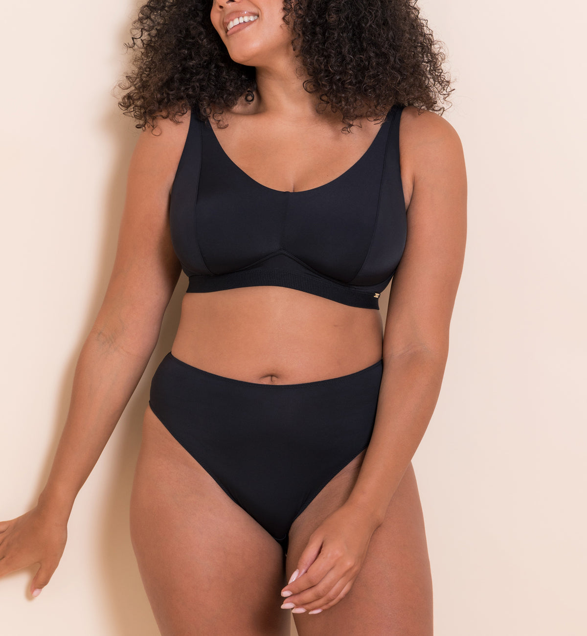 Curvy Kate Zen Brazilian Brief (CK093202),S/M,Black - Black,S/M