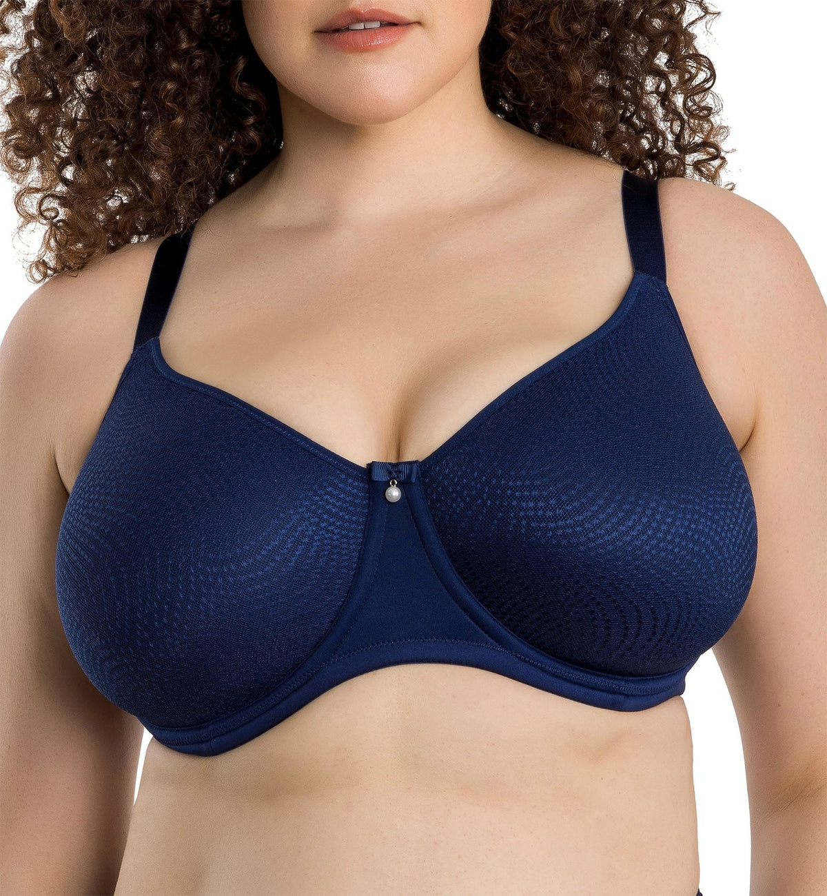 Parfait Pearl Seamless Minimizer Underwire Bra (P60921),30D,Navy - Navy,30D