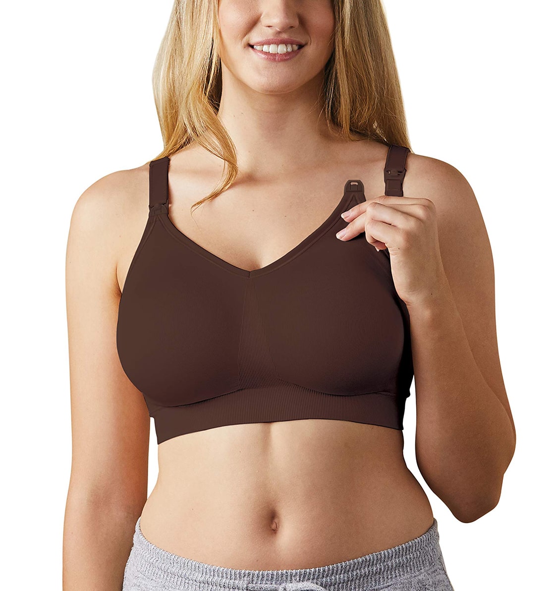 BRAVADO! DESIGNS Body Silk Seamless Nursing Softcup (1401),Small,Cocoa - Cocoa,Small