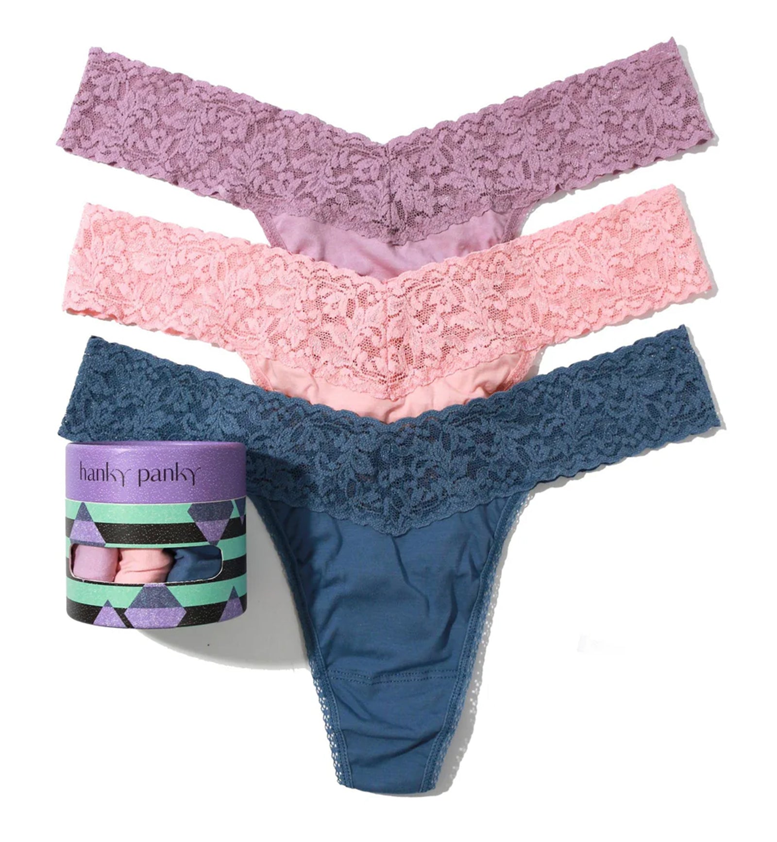 Hanky Panky 3-PACK Cotton Low Rise Thong (8915813PK),Holiday23 FCMB - FCMB,One Size