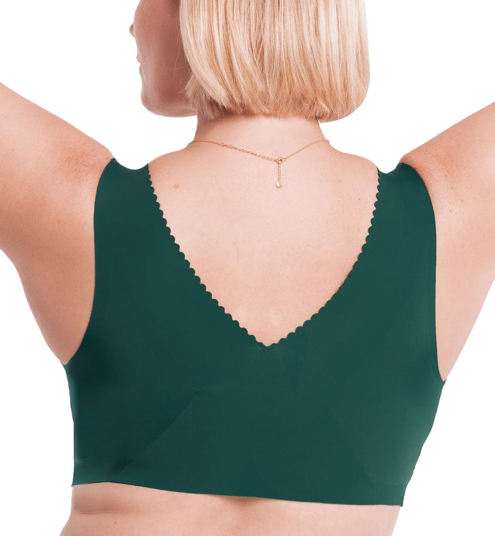 Evelyn & Bobbie EVELYN Deep V-Neck Bralette (1834),2XL,Monstera Green - Monstera Green,2XL