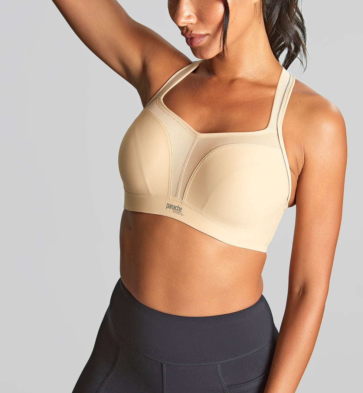 Panache Power Underwire Sports Bra (5021),28E,Latte - Latte,28E