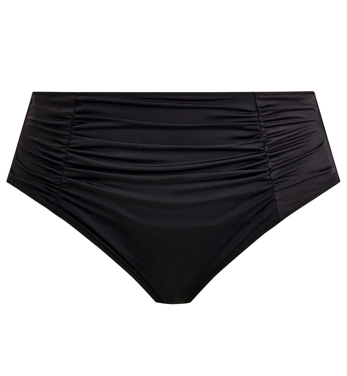 Elomi Plain Sailing Gathered Full Bikini Brief (ES7286),UK 12,Black - Black,UK 12